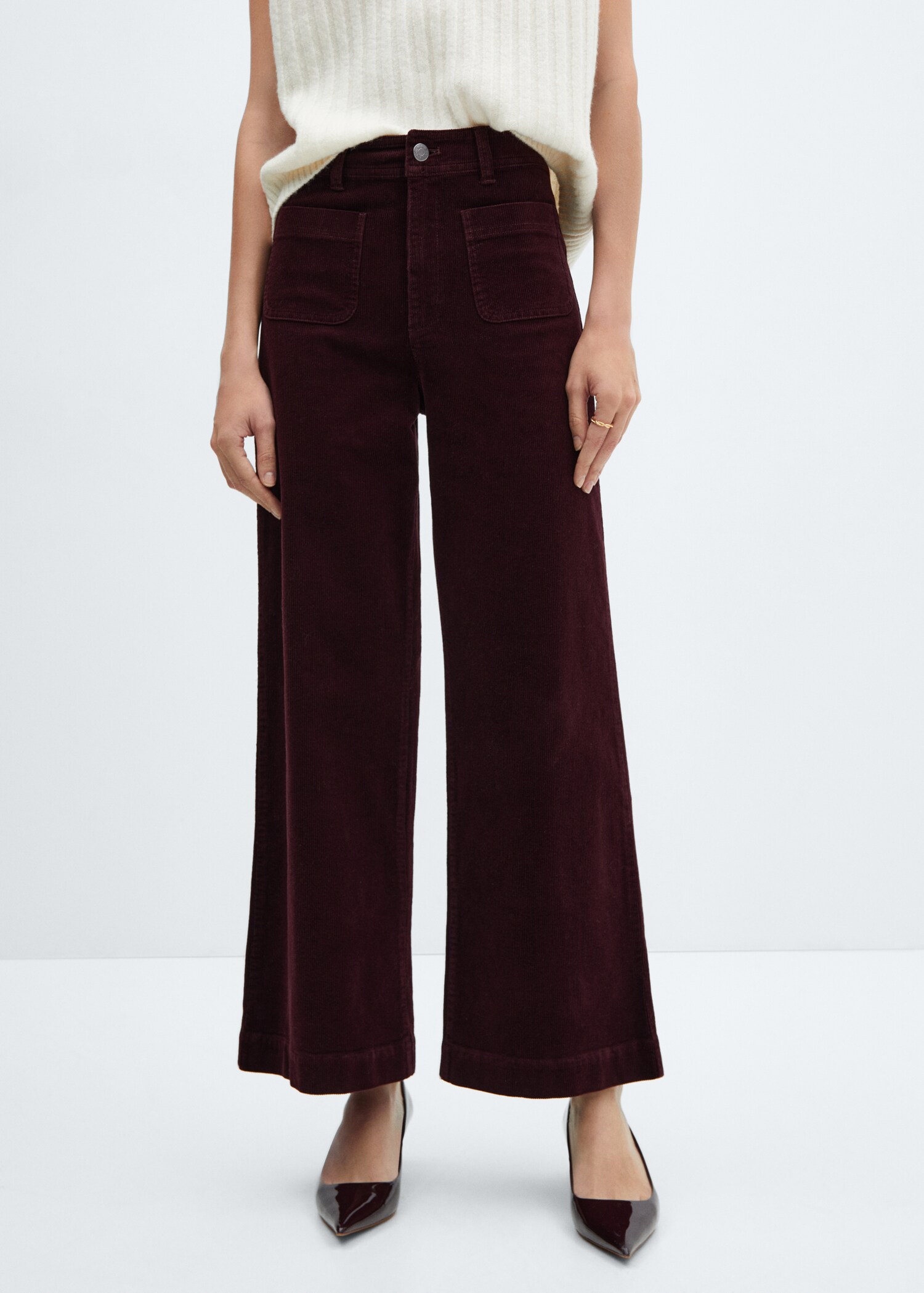 Corduroy culotte pants - Medium plane