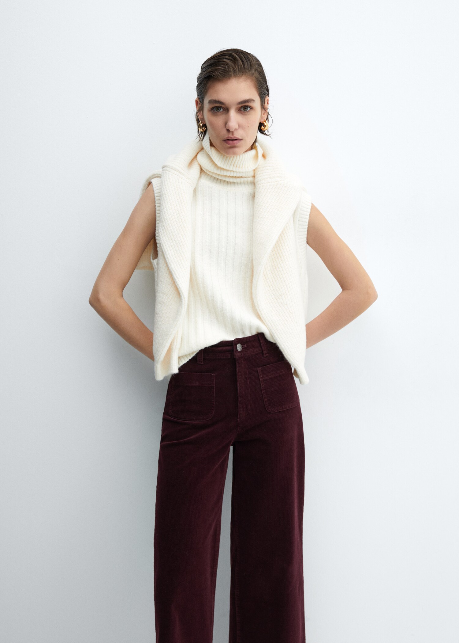 Corduroy culotte pants - Details of the article 1