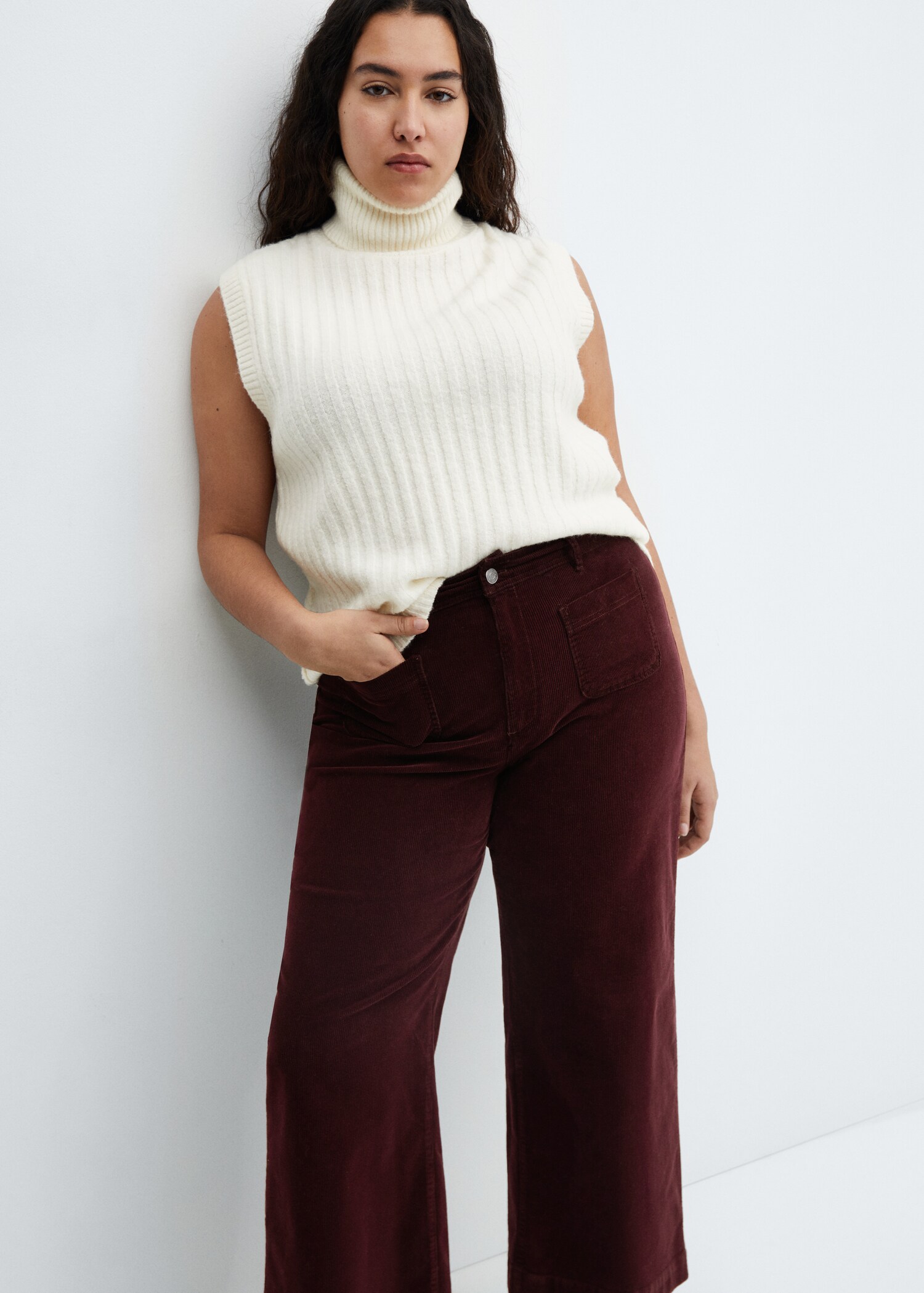 Corduroy culotte pants - Details of the article 4