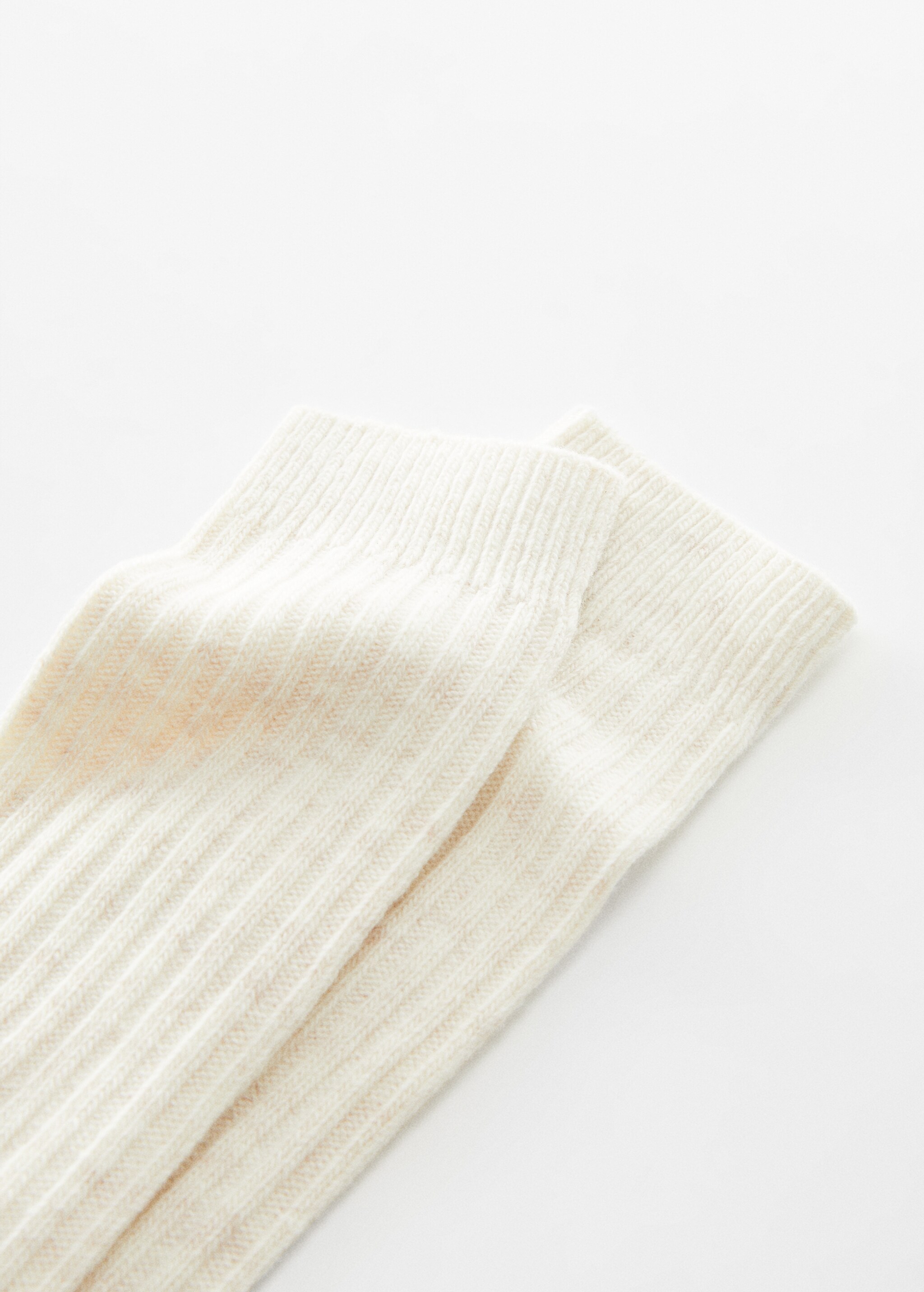 Chaussettes côtelées laine - Plan moyen