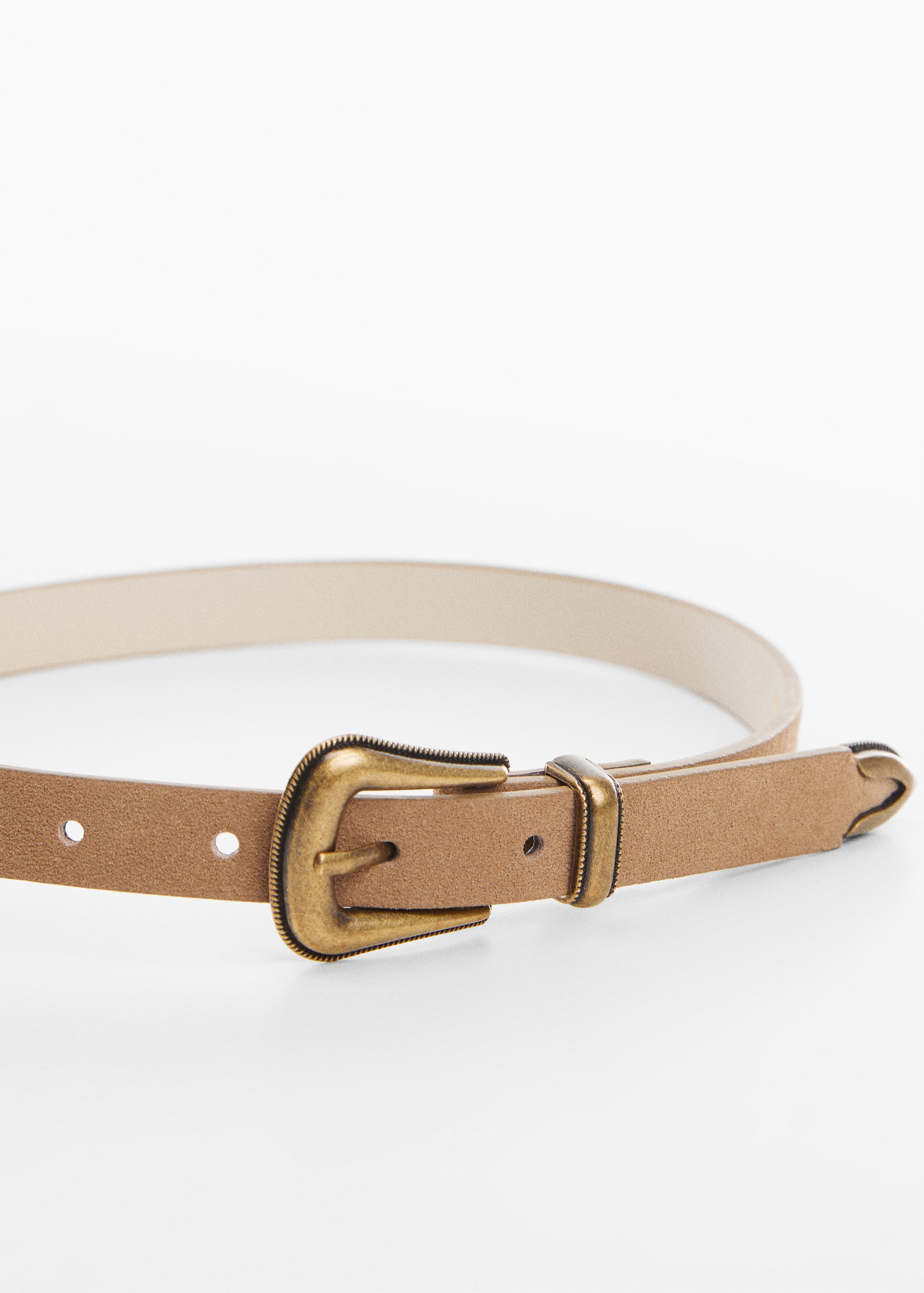 Buckle leather belt - Medium plane