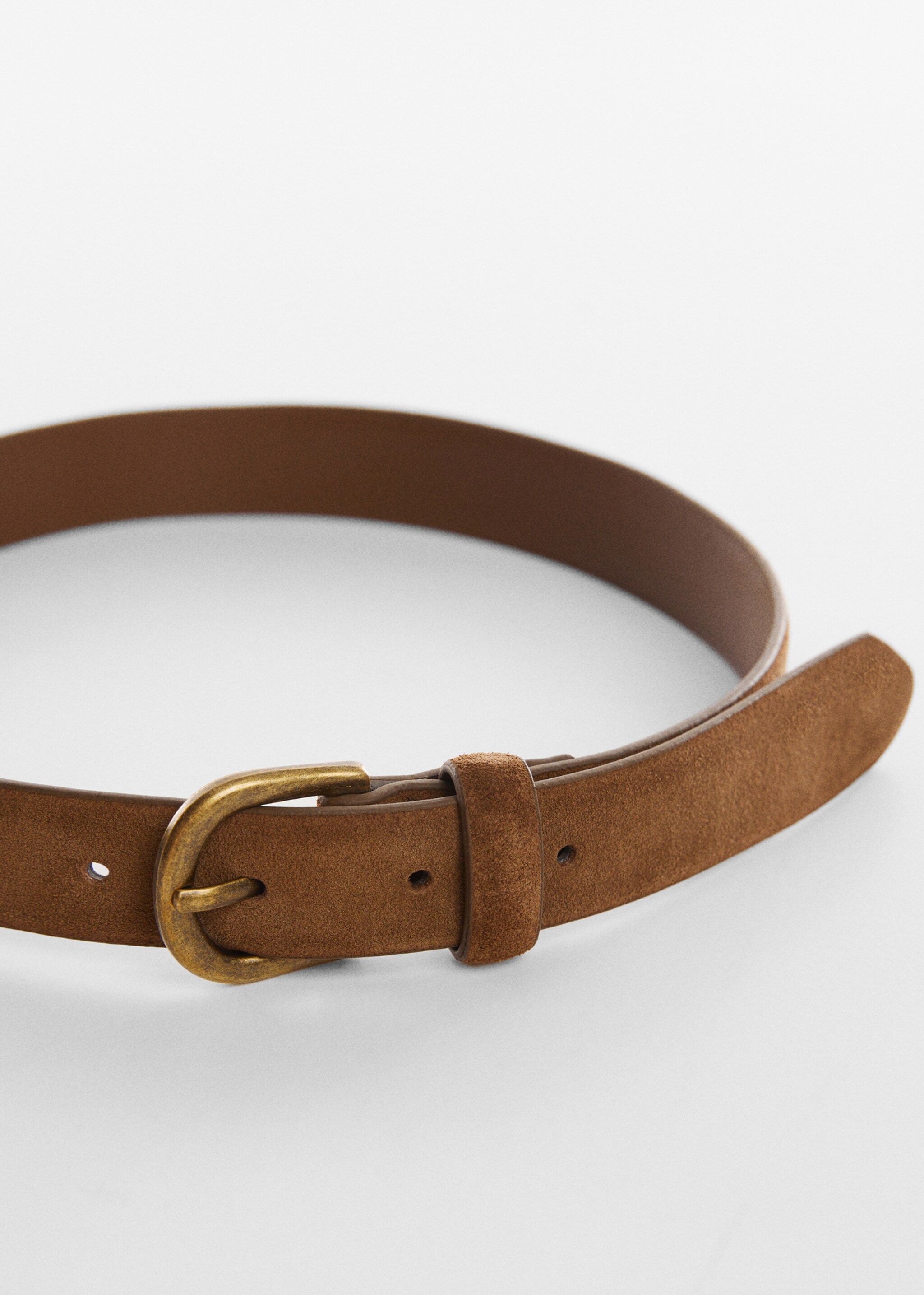 Buckle leather belt - Medium plane