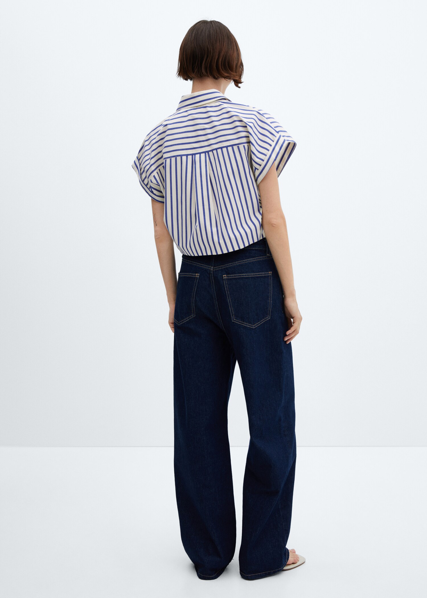 Striped cropped shirt - Reverse of the article
