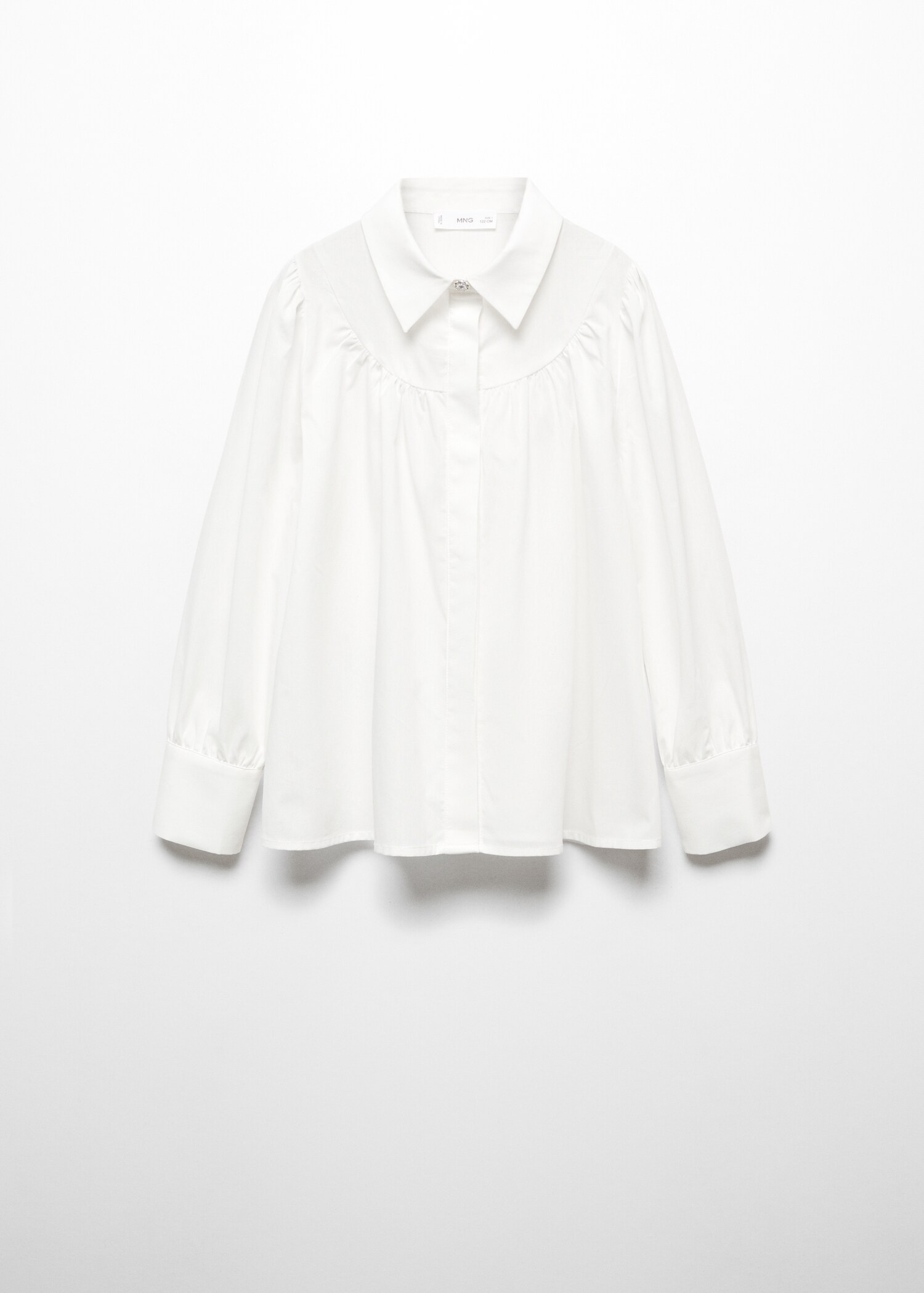 Blouse met knoop bij de hals - Artikel zonder model