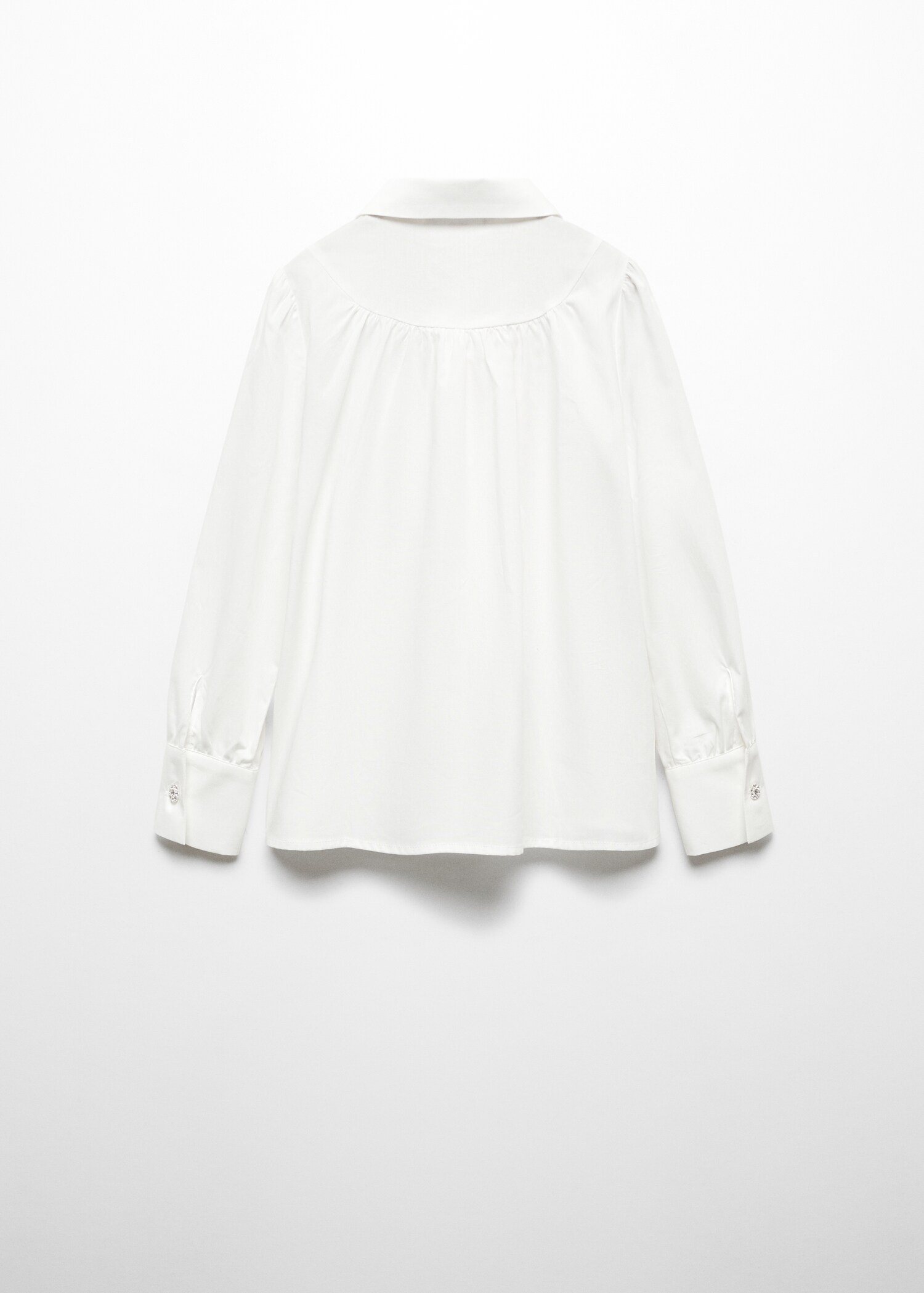 Blouse met knoop bij de hals - Achterkant van het artikel
