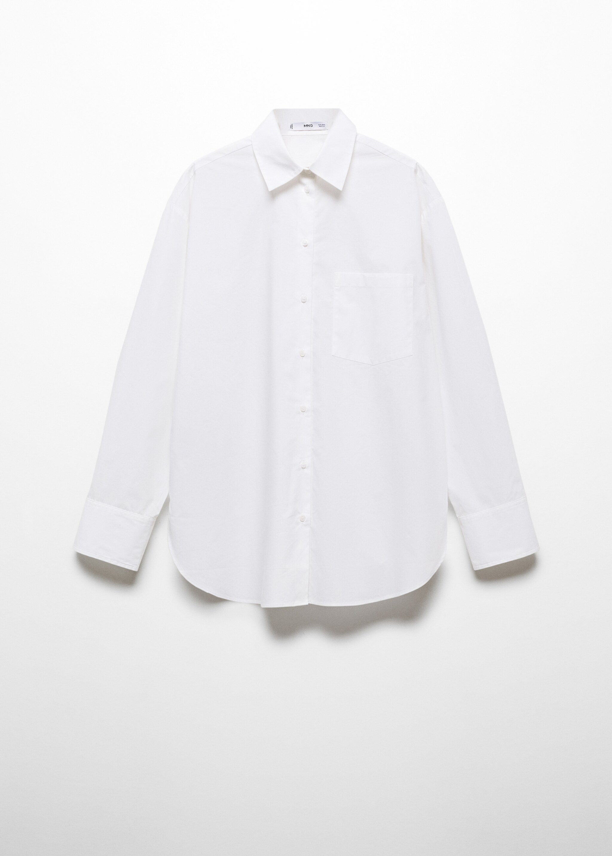Pocket oversize shirt - Article without model, White. Ref: 67030437-00.