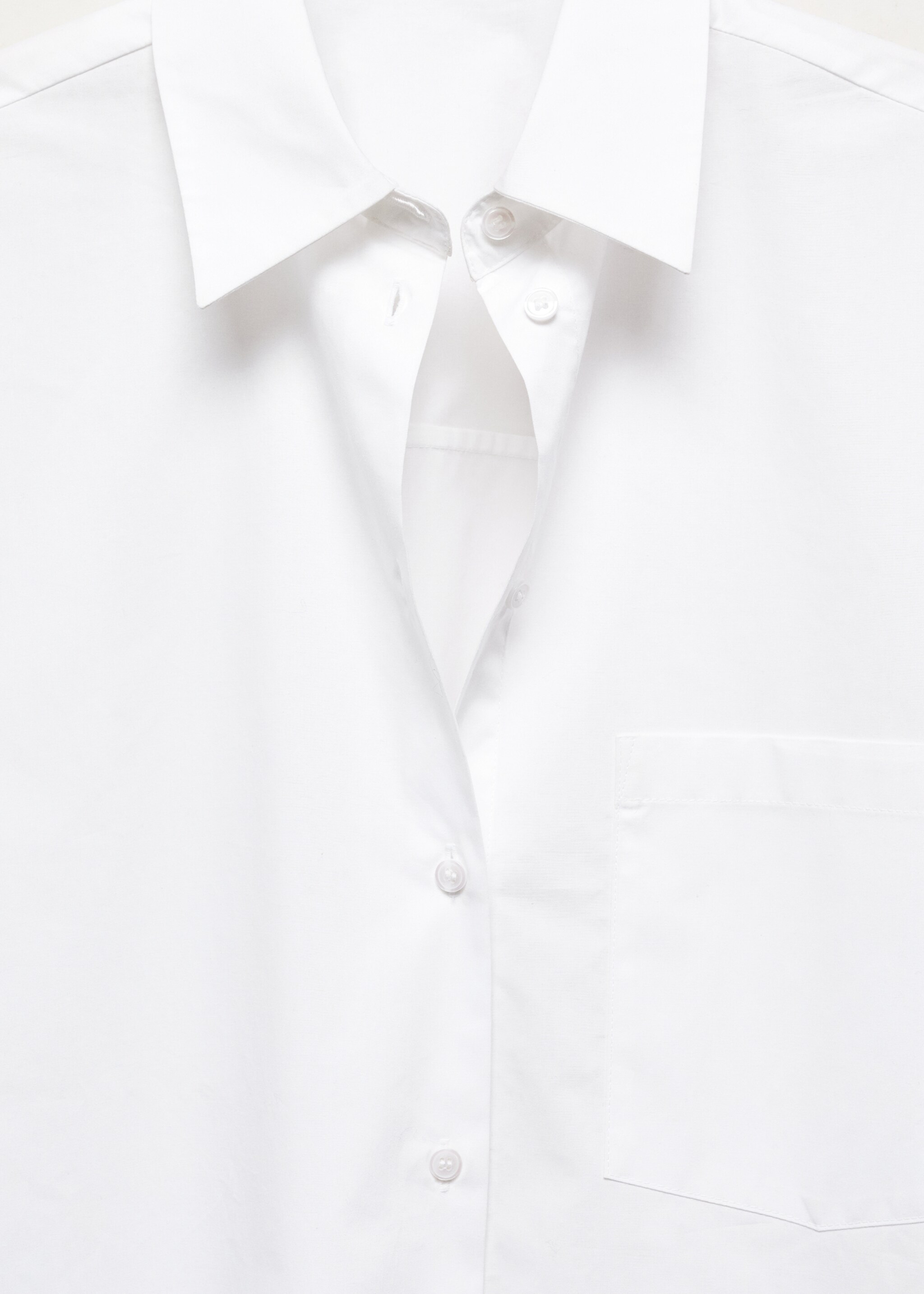 Pocket oversize shirt - Details of the article 8, White. Ref: 67030437-00.