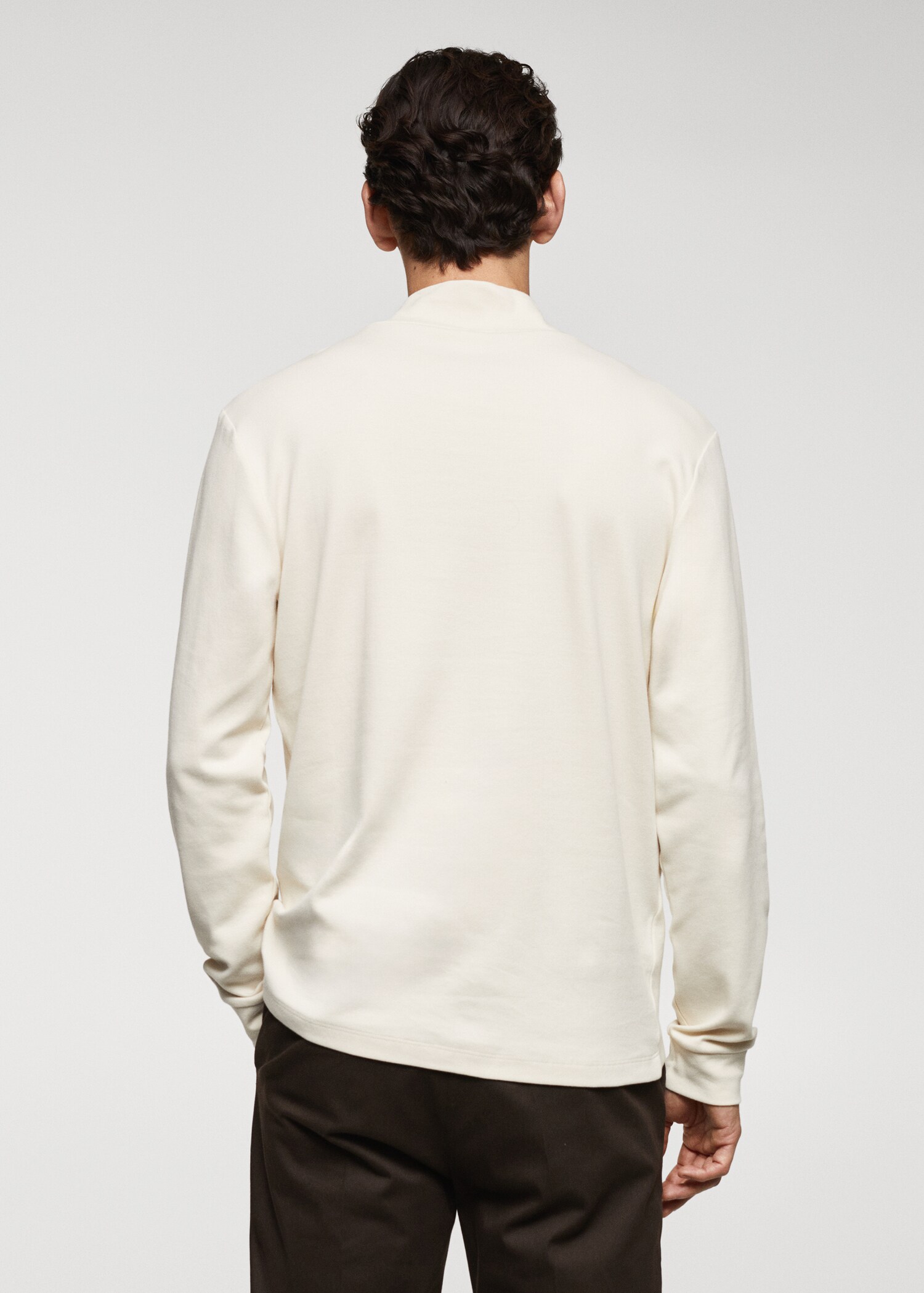 Camiseta manga larga cuello perkins - Reverso del artículo
