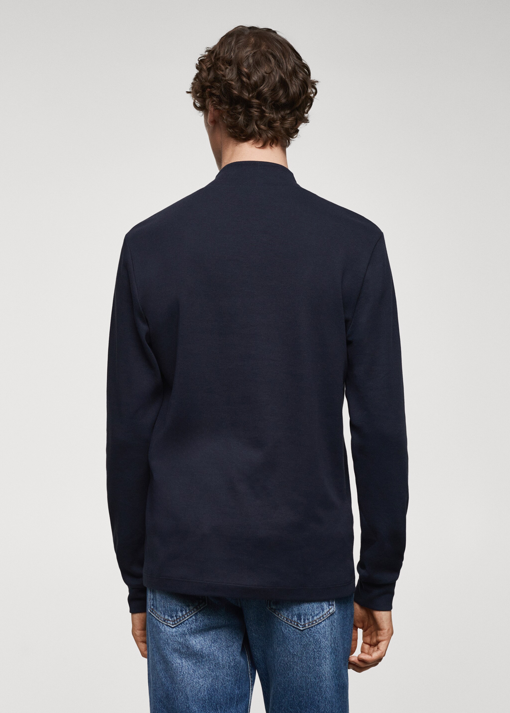 Perkins neck long-sleeved t-shirt - Reverse of the article