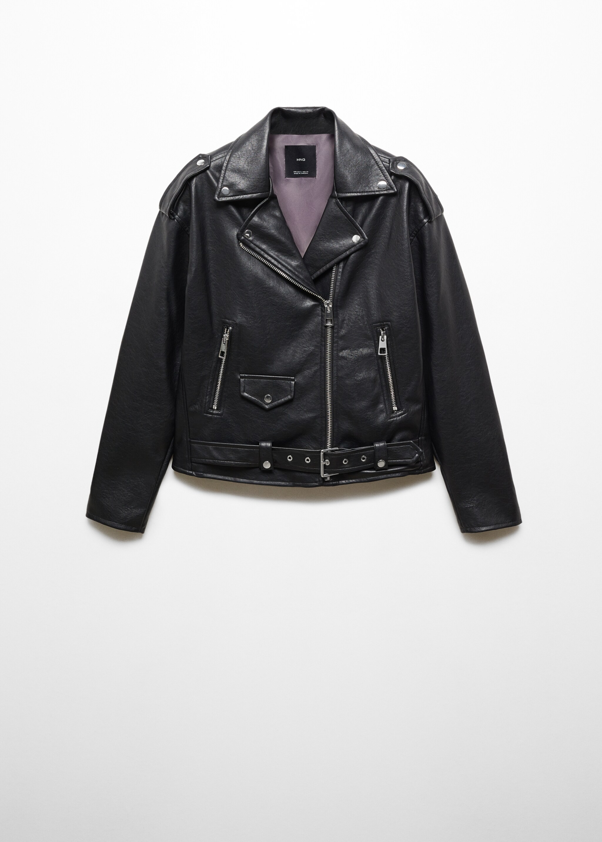Leather-effect biker jacket - Article without model