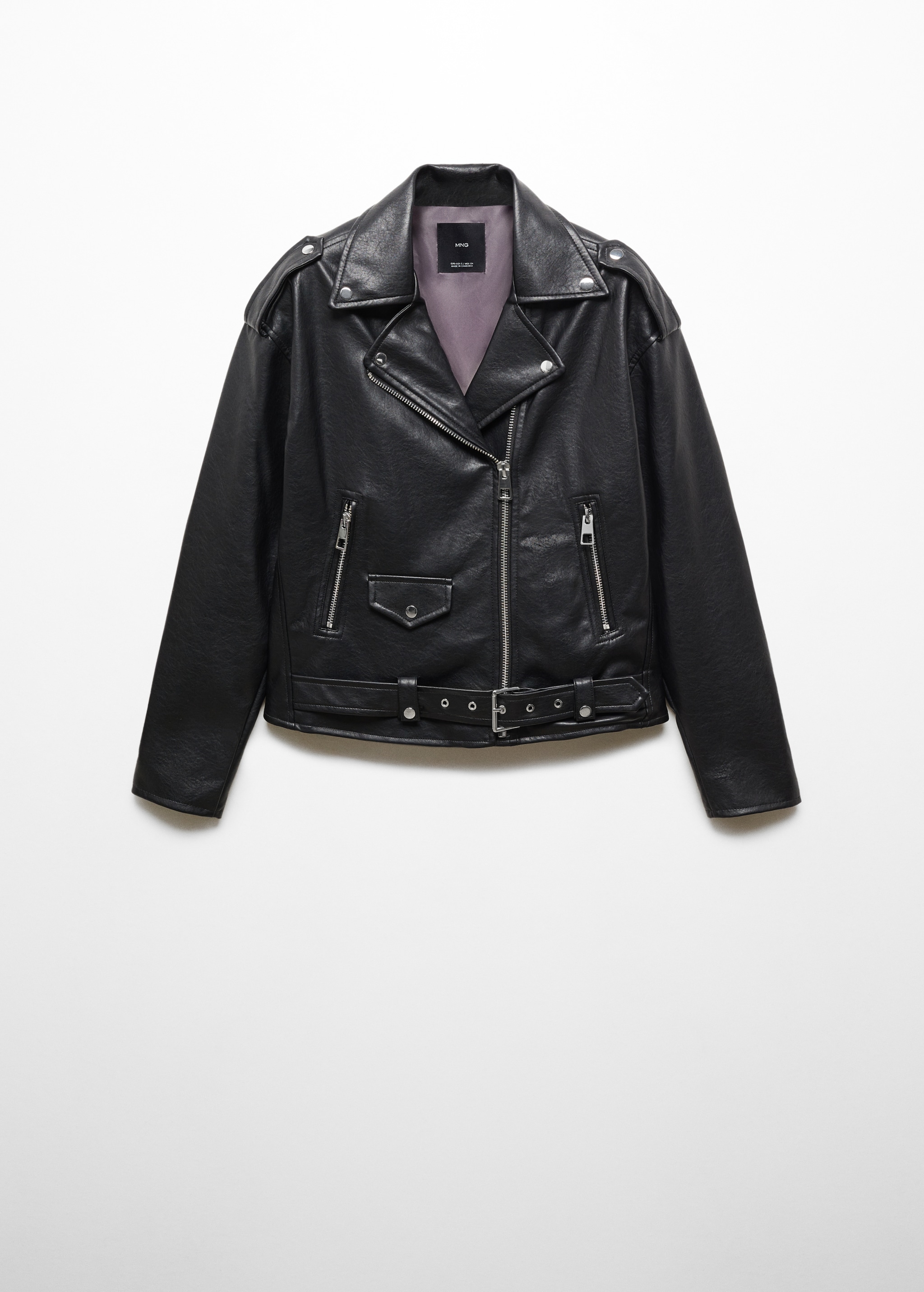 Cuir Oversize Veste Similicuir Mango Veste Biker Simili-cuir MANGO