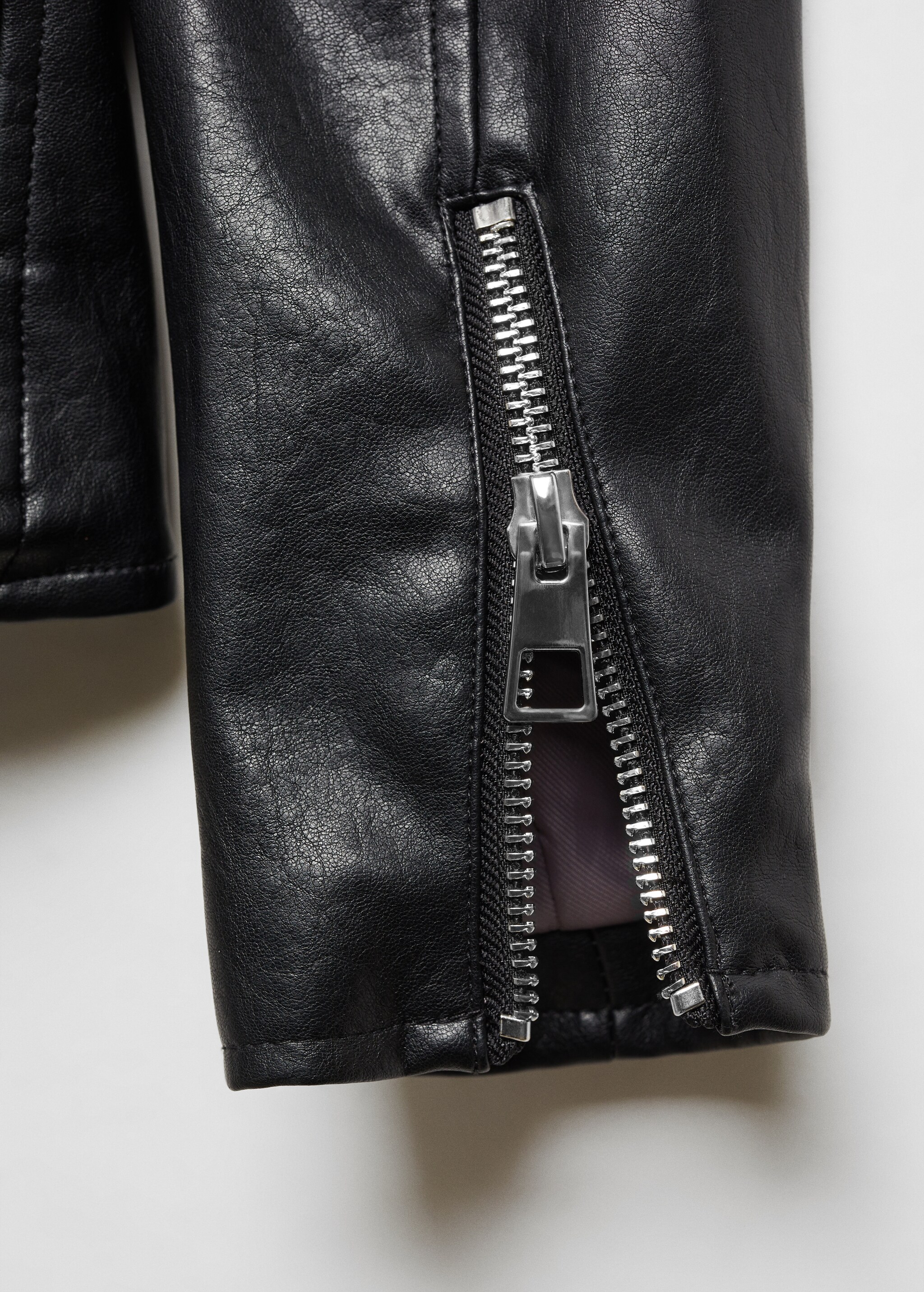 Leather-effect biker jacket - Details of the article 8