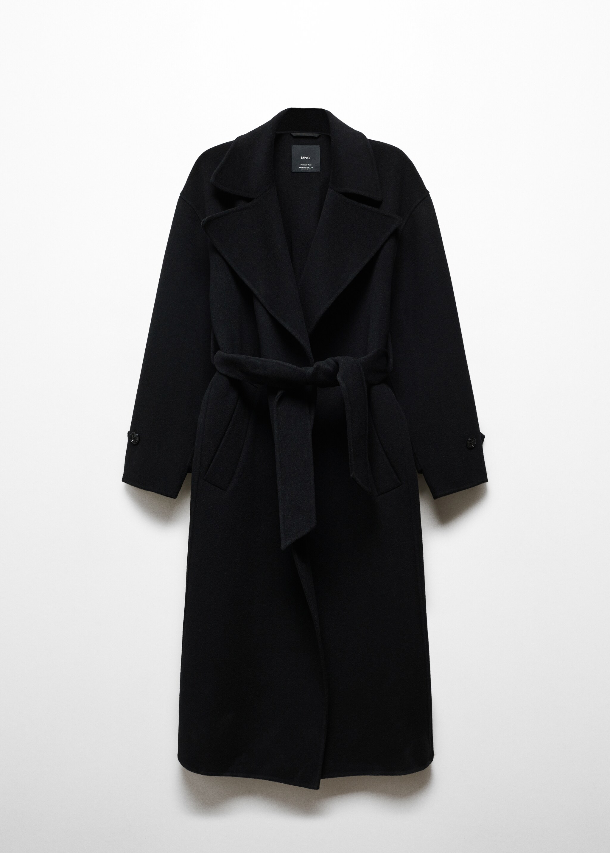Woolen coat with belt - Article without model