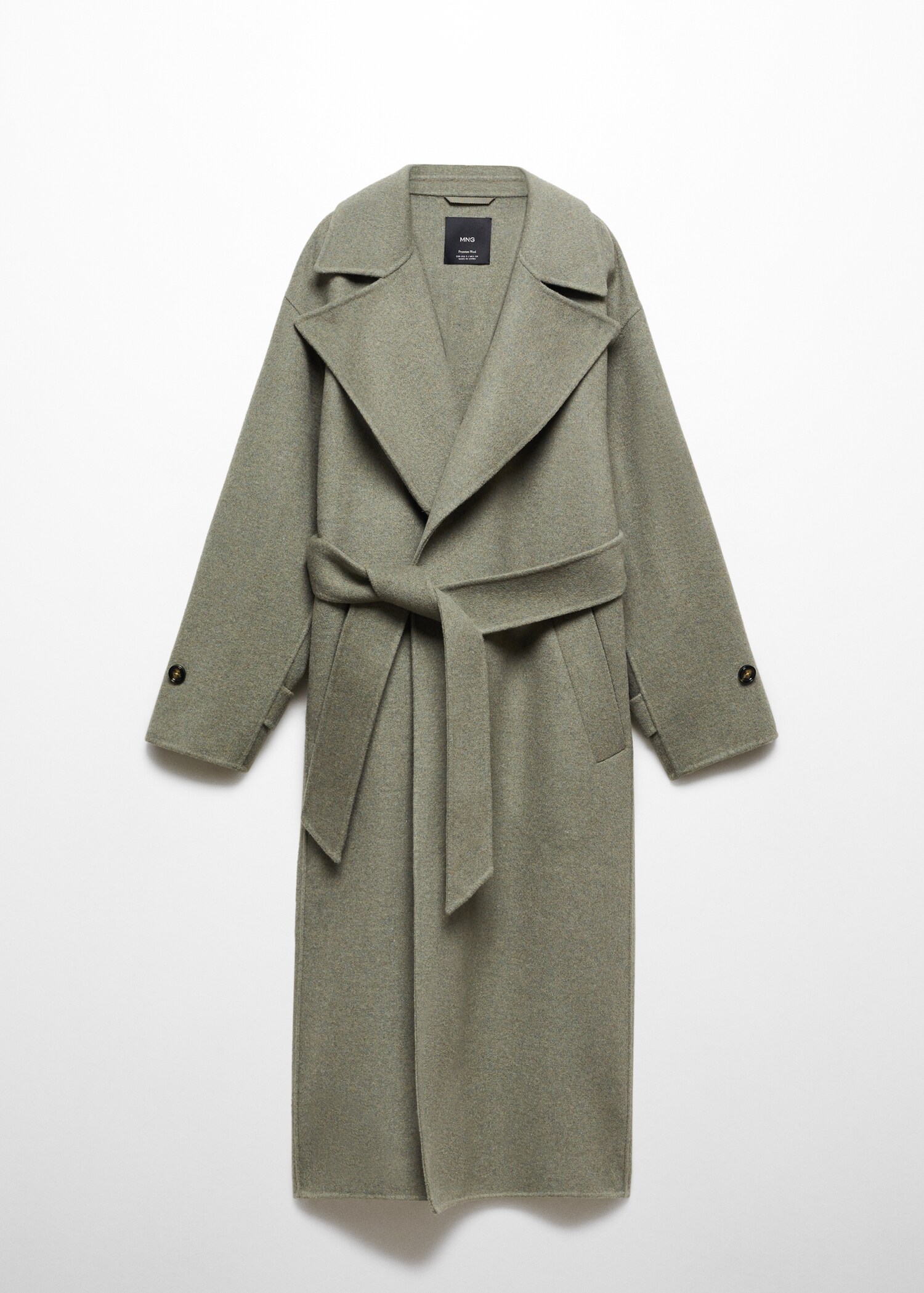 Woollen coat with belt - Article without model