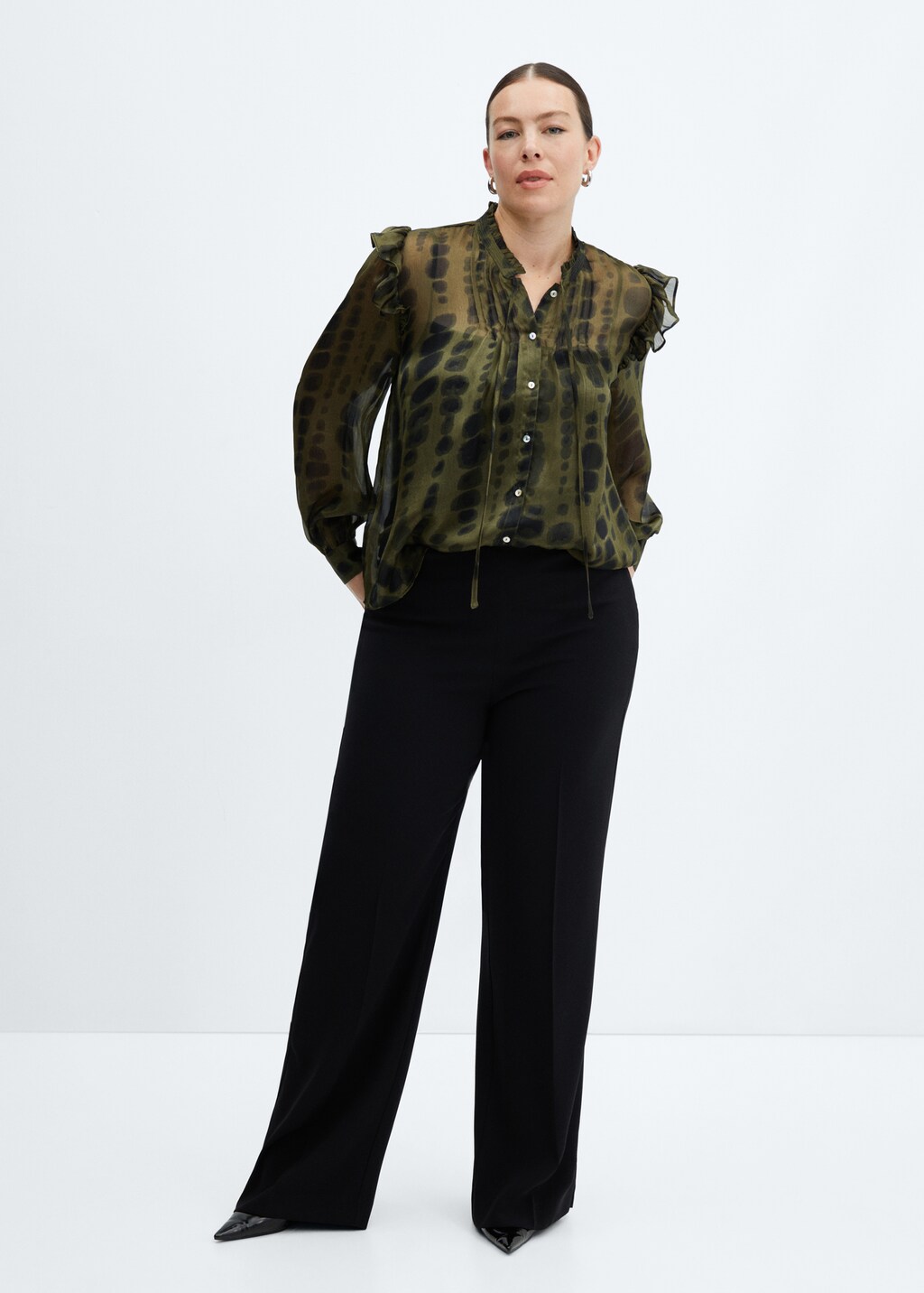 Blouse satinee imprimee