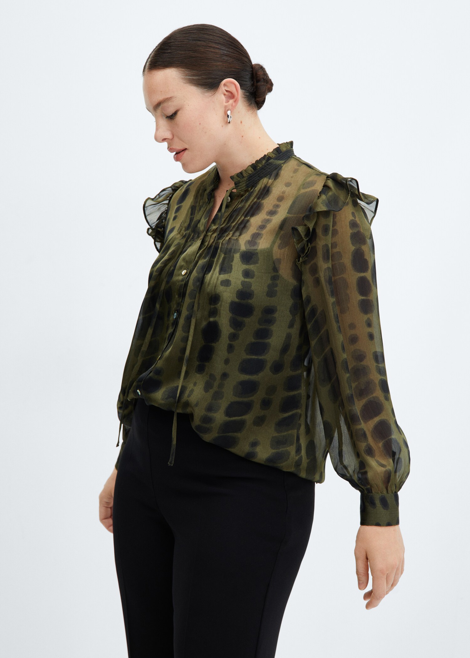 Blouse satinée imprimée - Détail de l'article 5