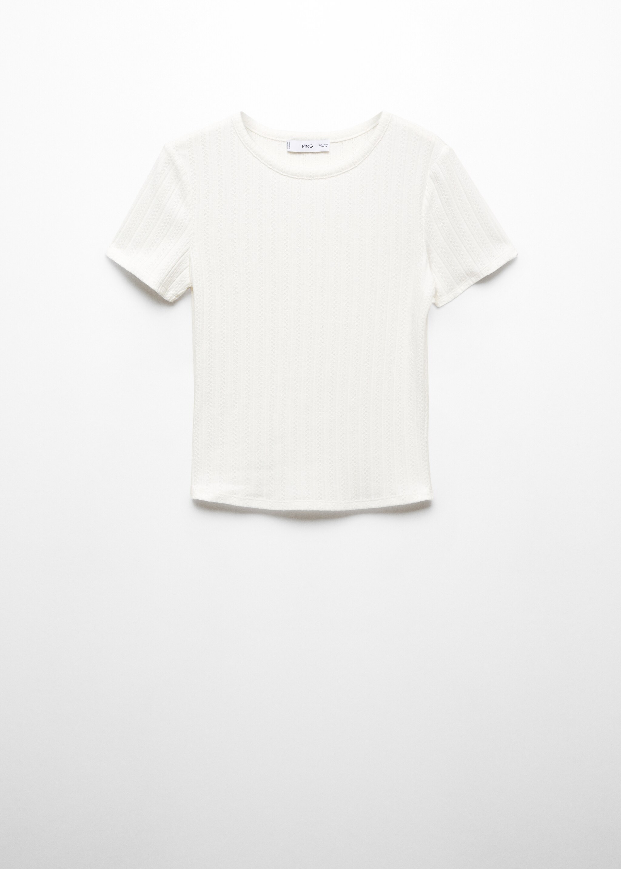 Textured ribbed t-shirt - Article without model