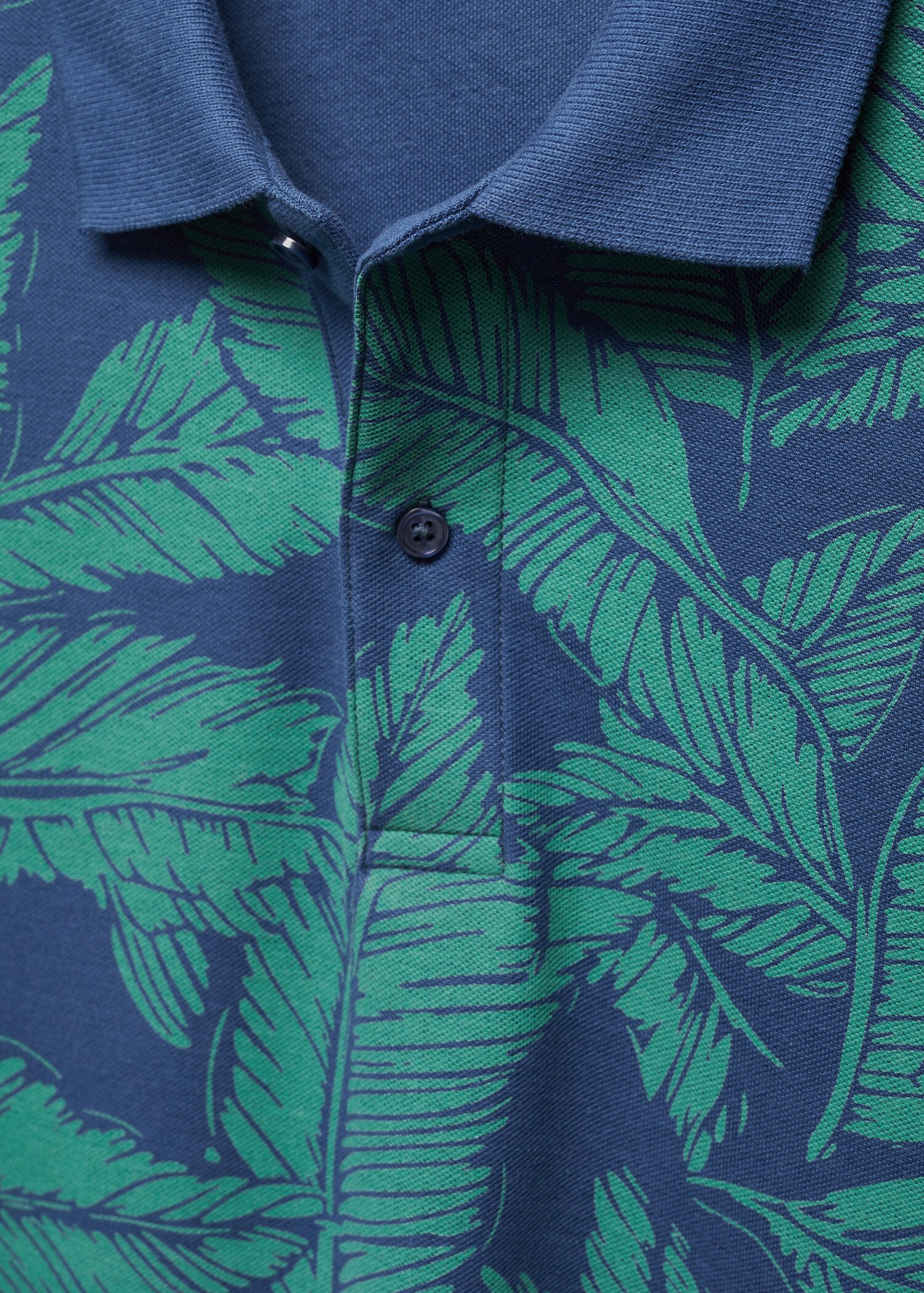 Tropical print cotton polo shirt - Details of the article 8