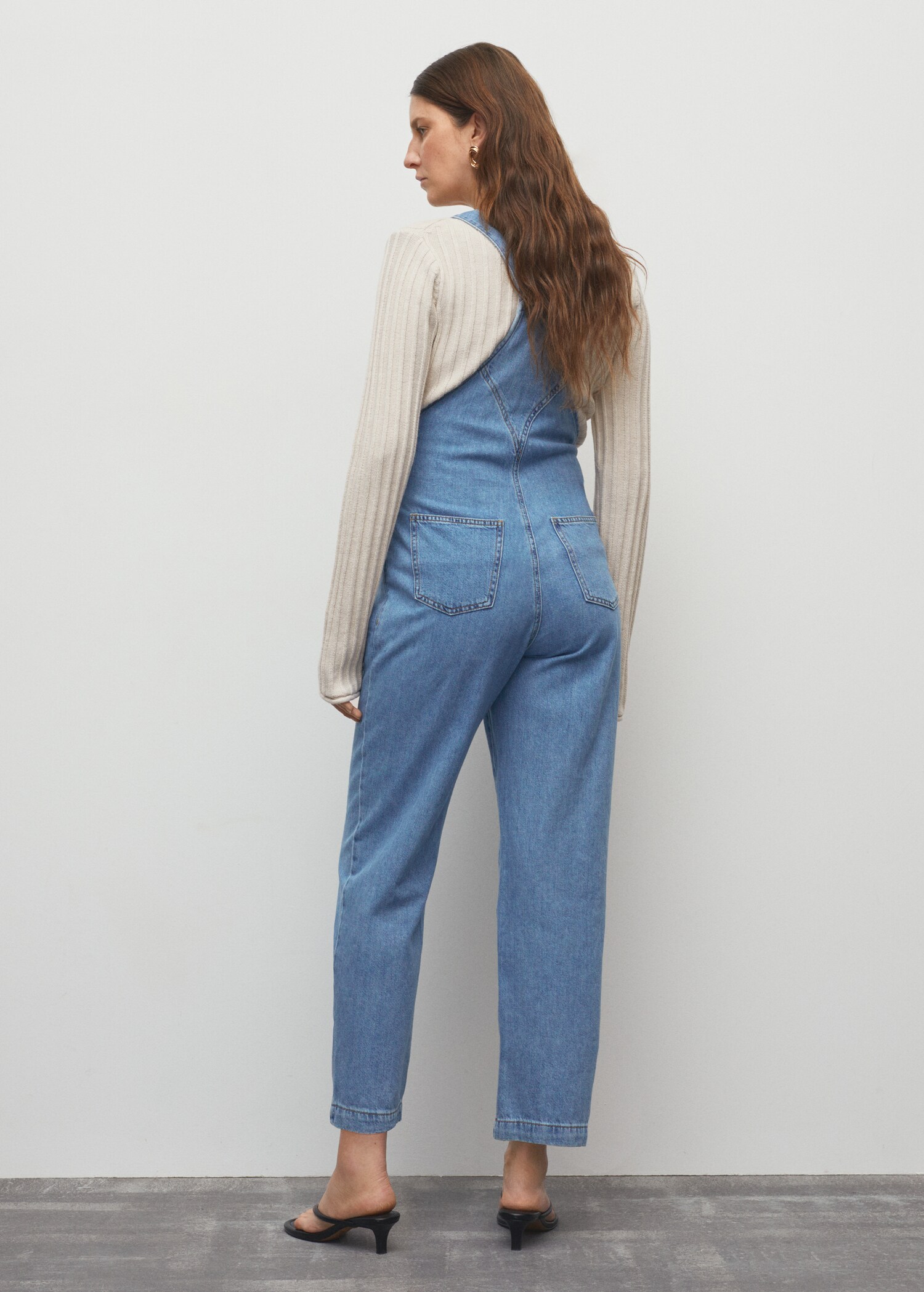 Maternity denim dungarees - Reverse of the article
