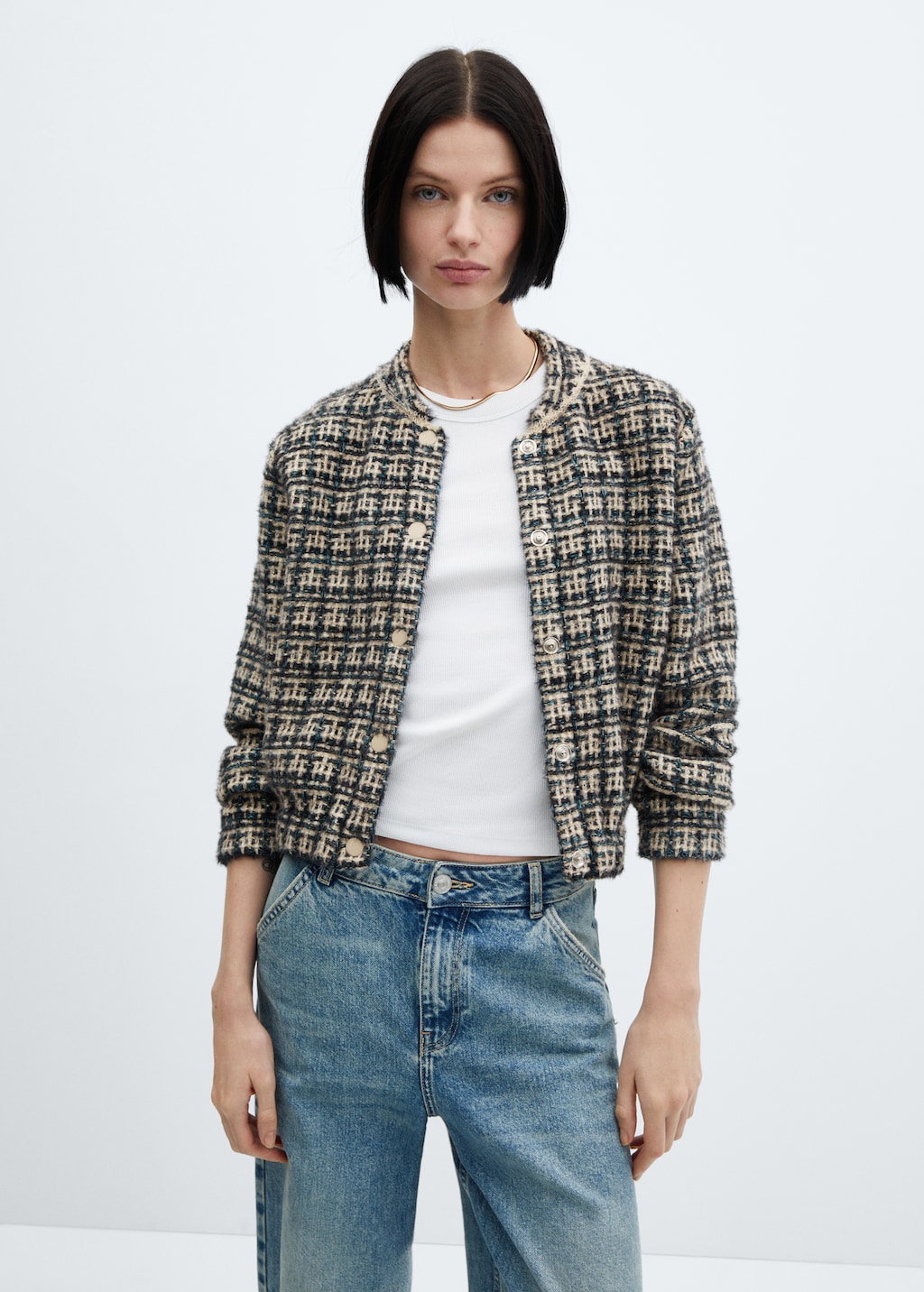 Tweed bomber jacket Woman MANGO Canada