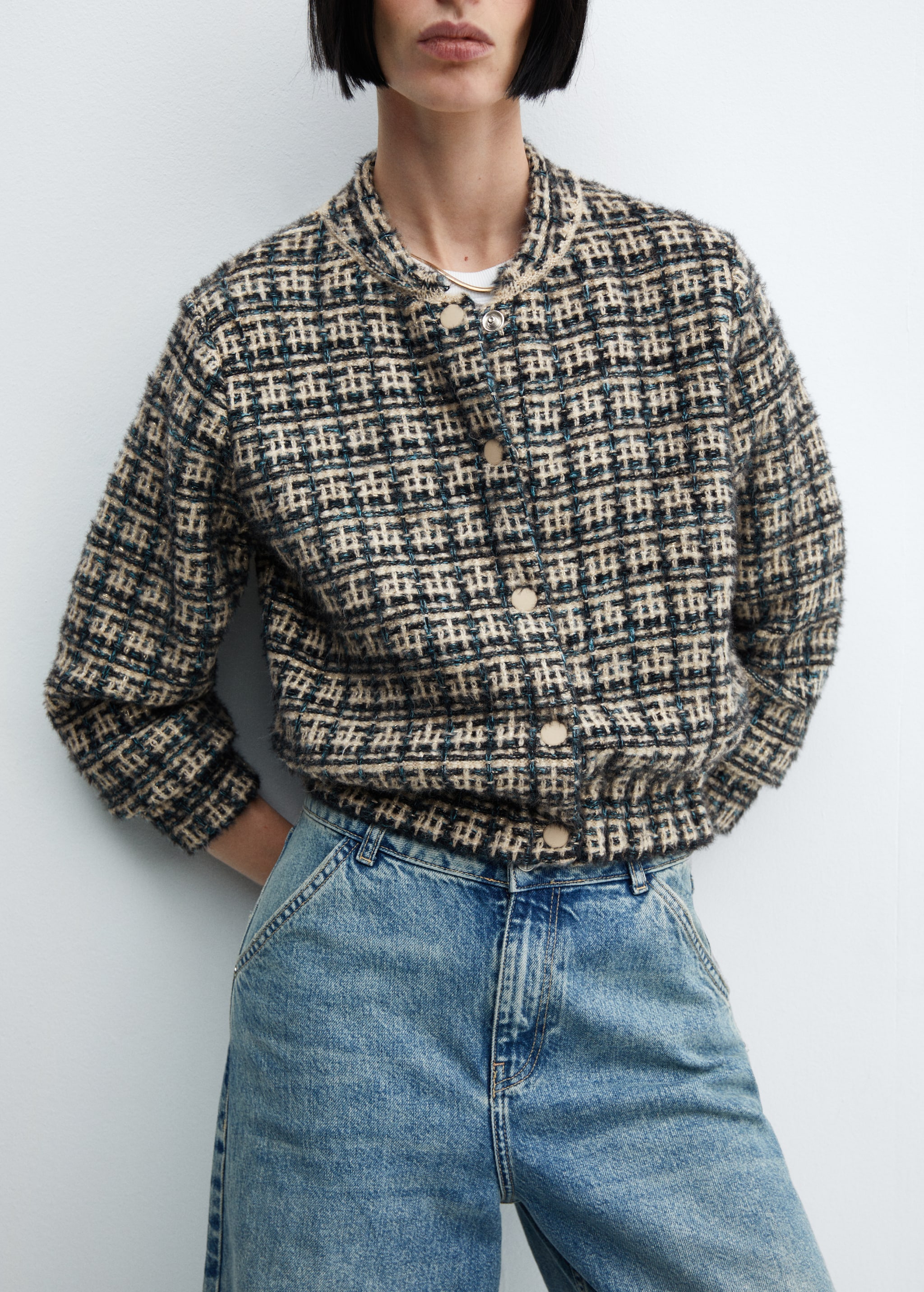 Tweed bomber jacket - Details of the article 6