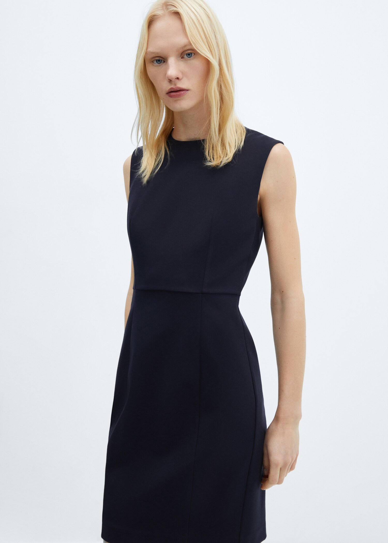 Robe sans manches maille point de Rome - Plan moyen