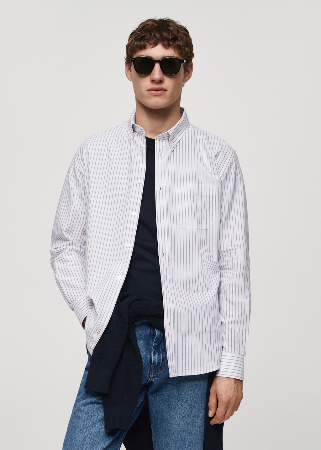 100% cotton kodak striped shirt - Man | MANGO United Kingdom 
