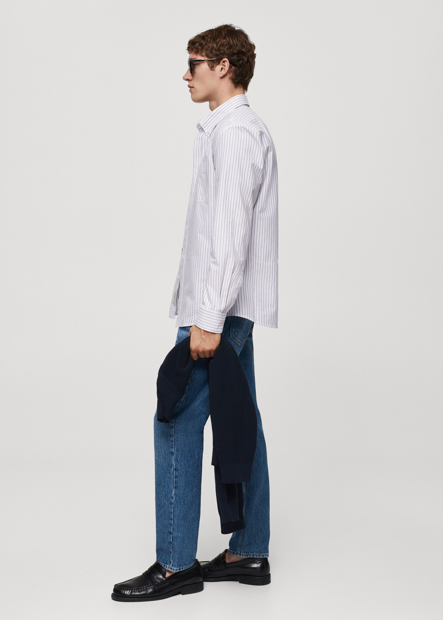Chemise 100 % coton rayures bicolores - Détail de l'article 4