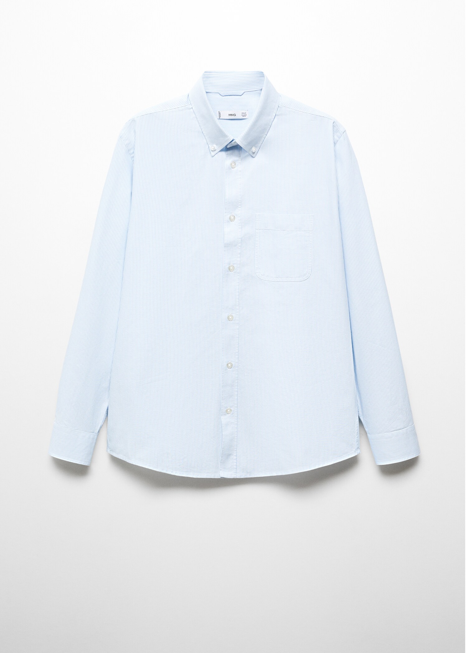 Chemise 100 % coton rayures bicolores - Article sans modèle