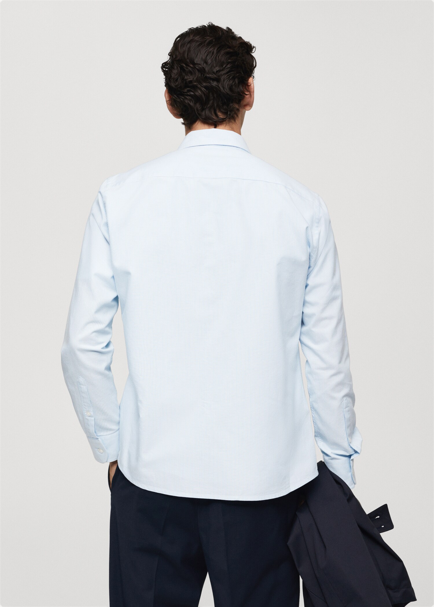 Chemise 100 % coton rayures bicolores - Verso de l’article