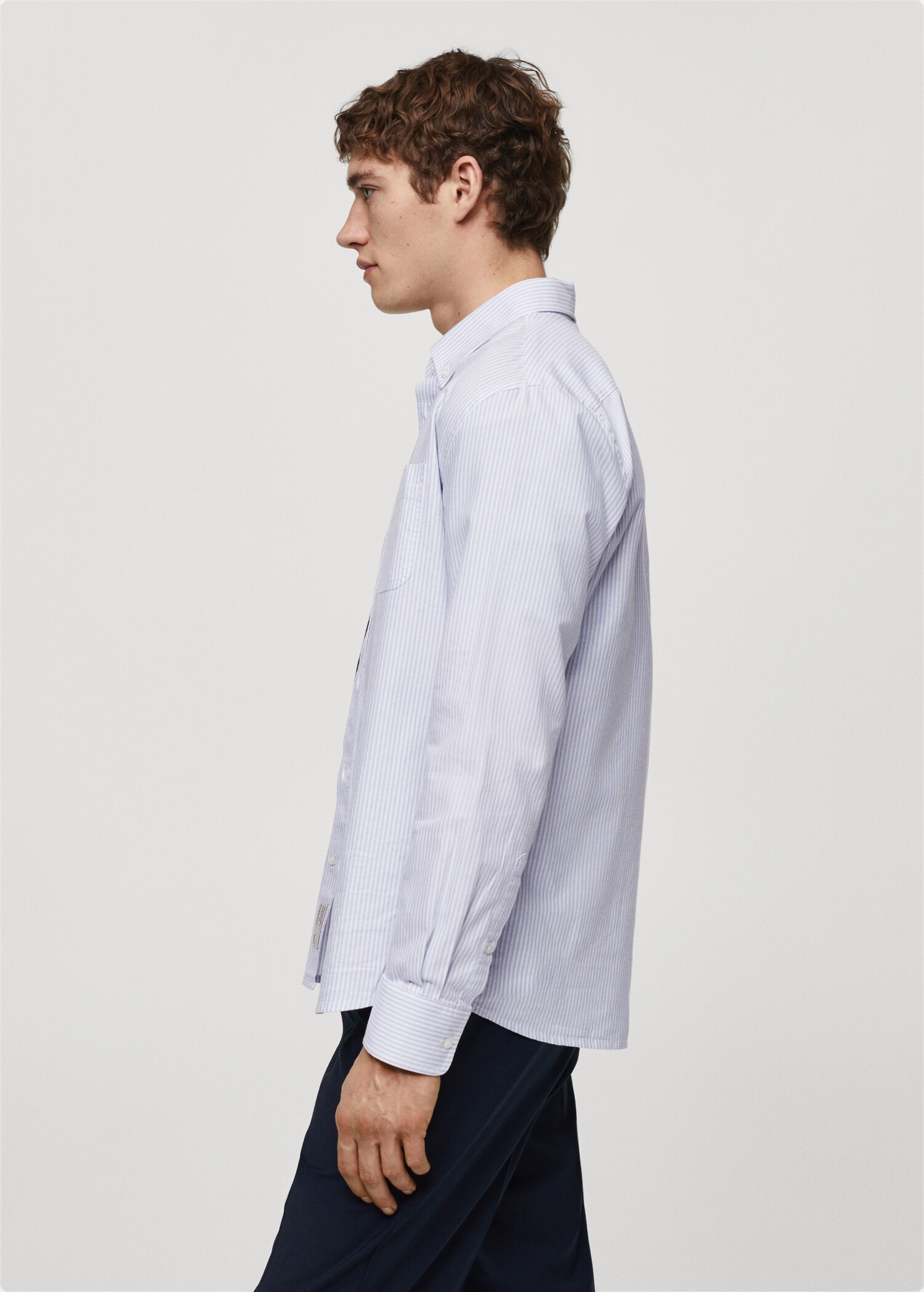 Chemise 100 % coton rayures bicolores - Détail de l'article 4