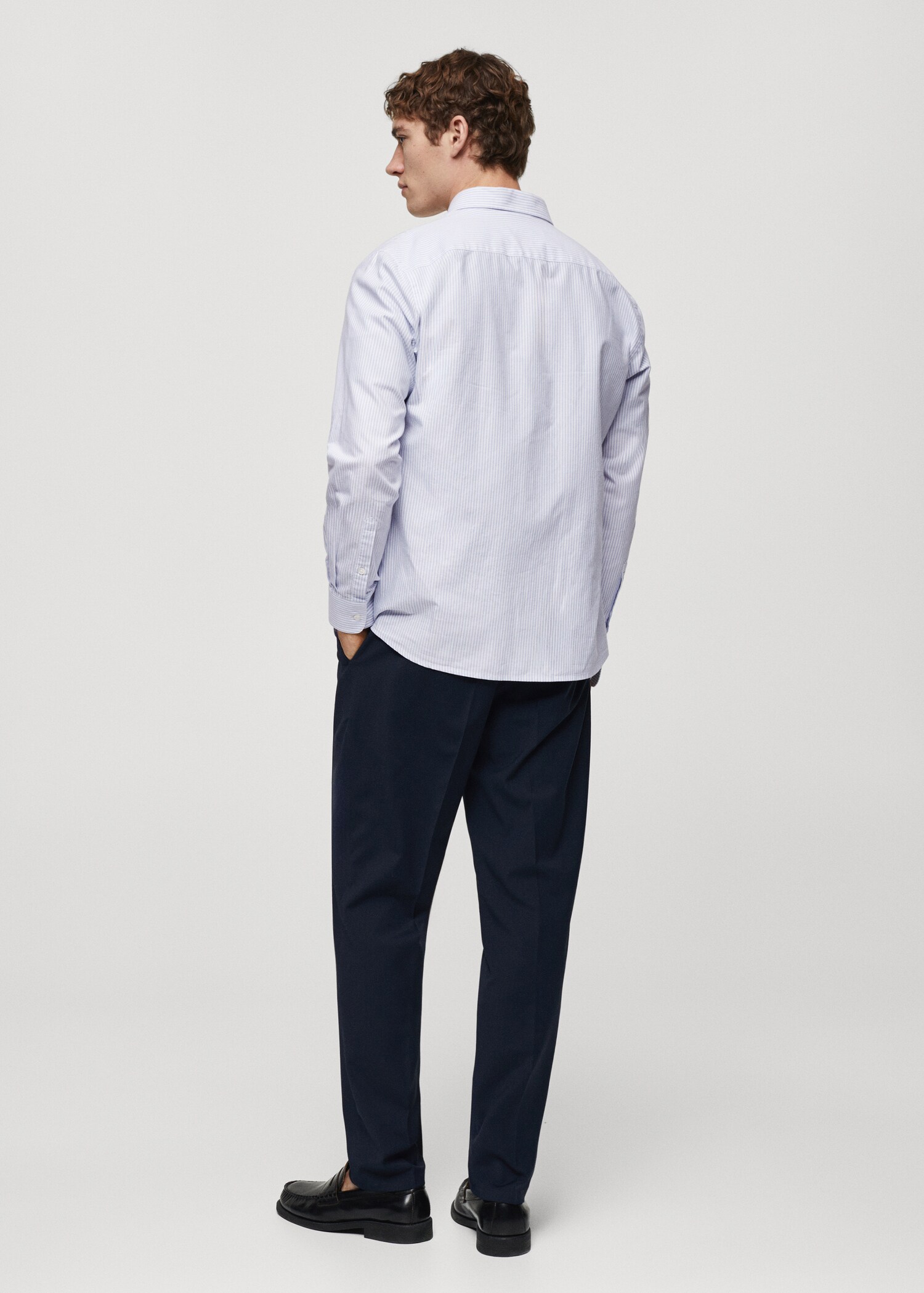 Chemise 100 % coton rayures bicolores - Verso de l’article