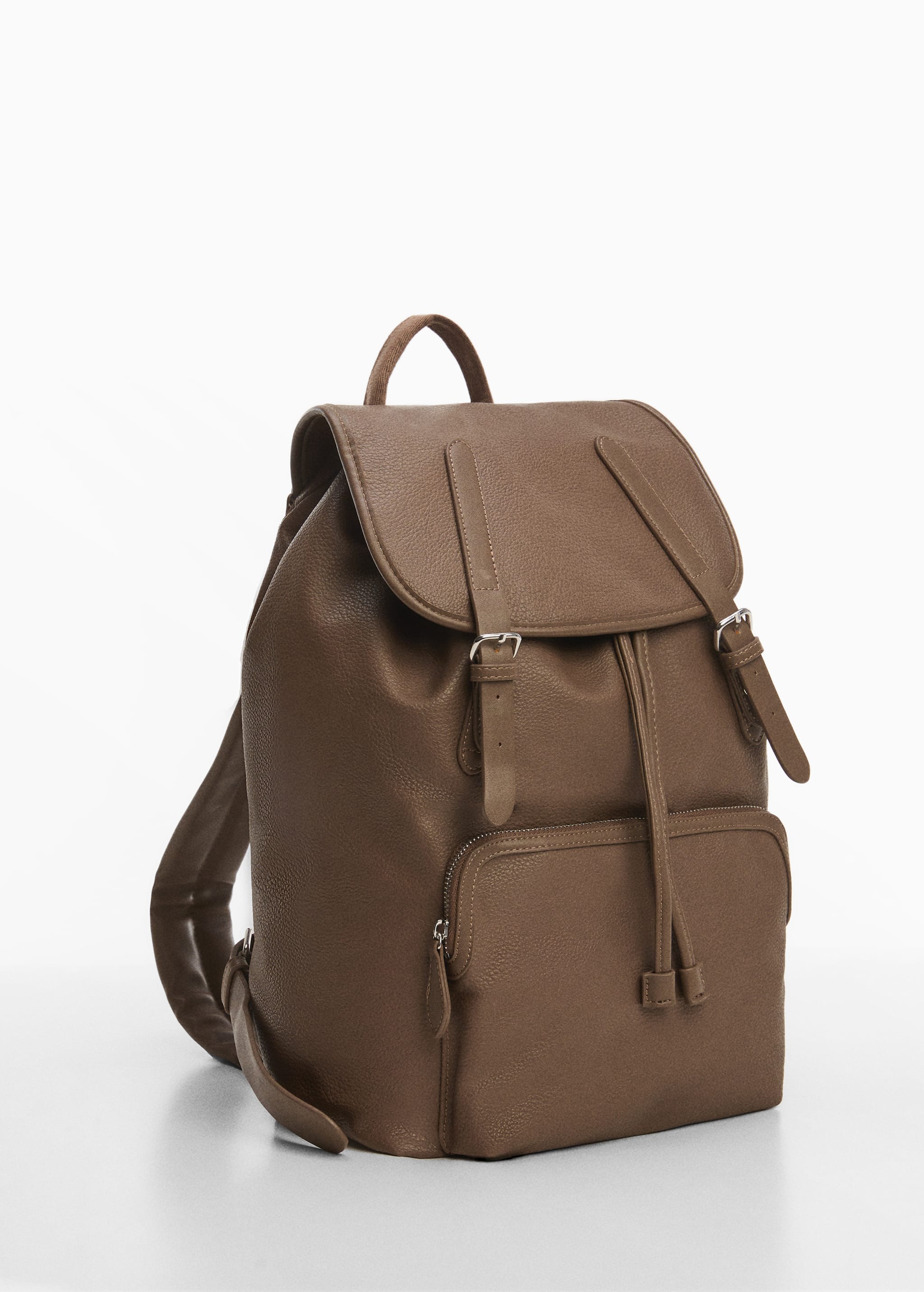 Leather-effect backpack - Medium plane