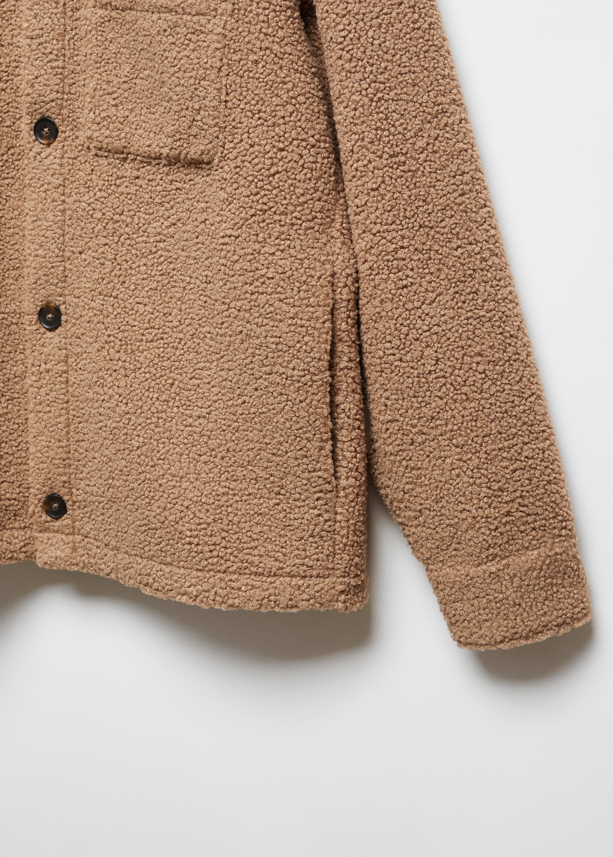 Shearling overshirt with pocket - Details of the article 8