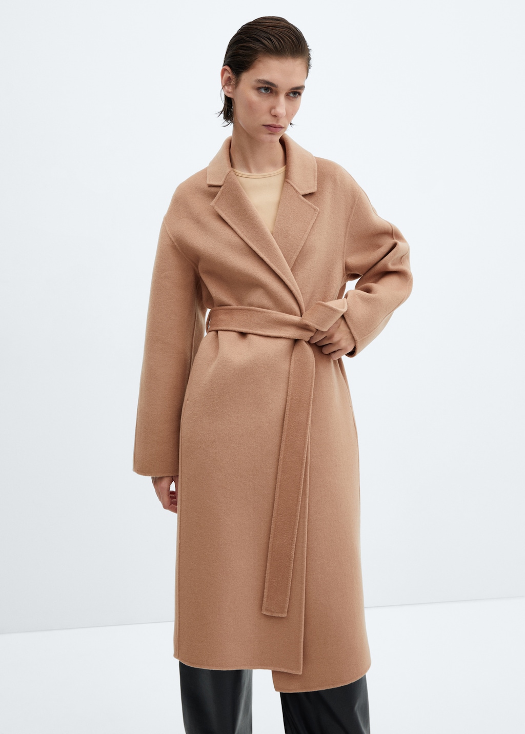 Mango belted coat online