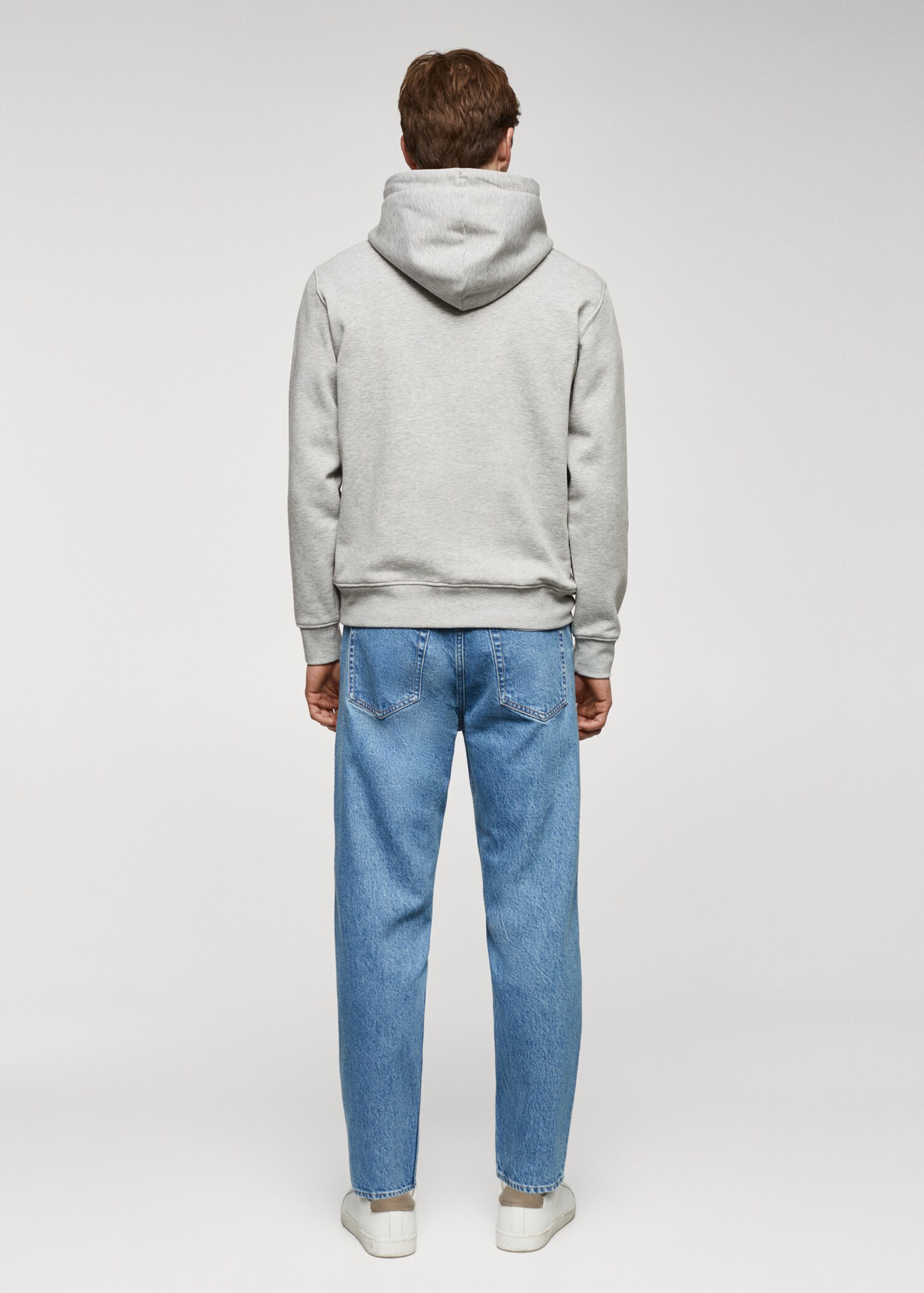 Kangaroo hooded cotton sweatshirt - Reverse of the article