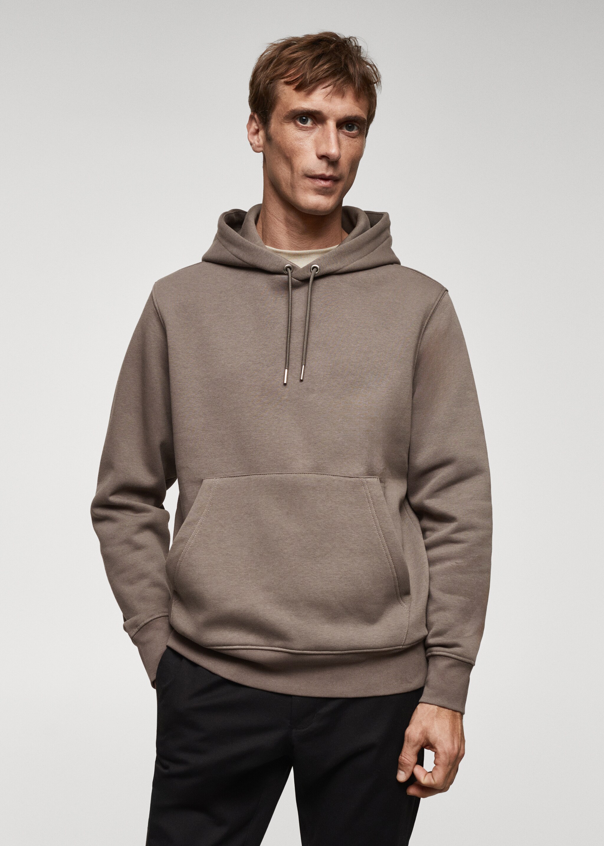 Kangaroo hooded cotton sweatshirt - Medium plane