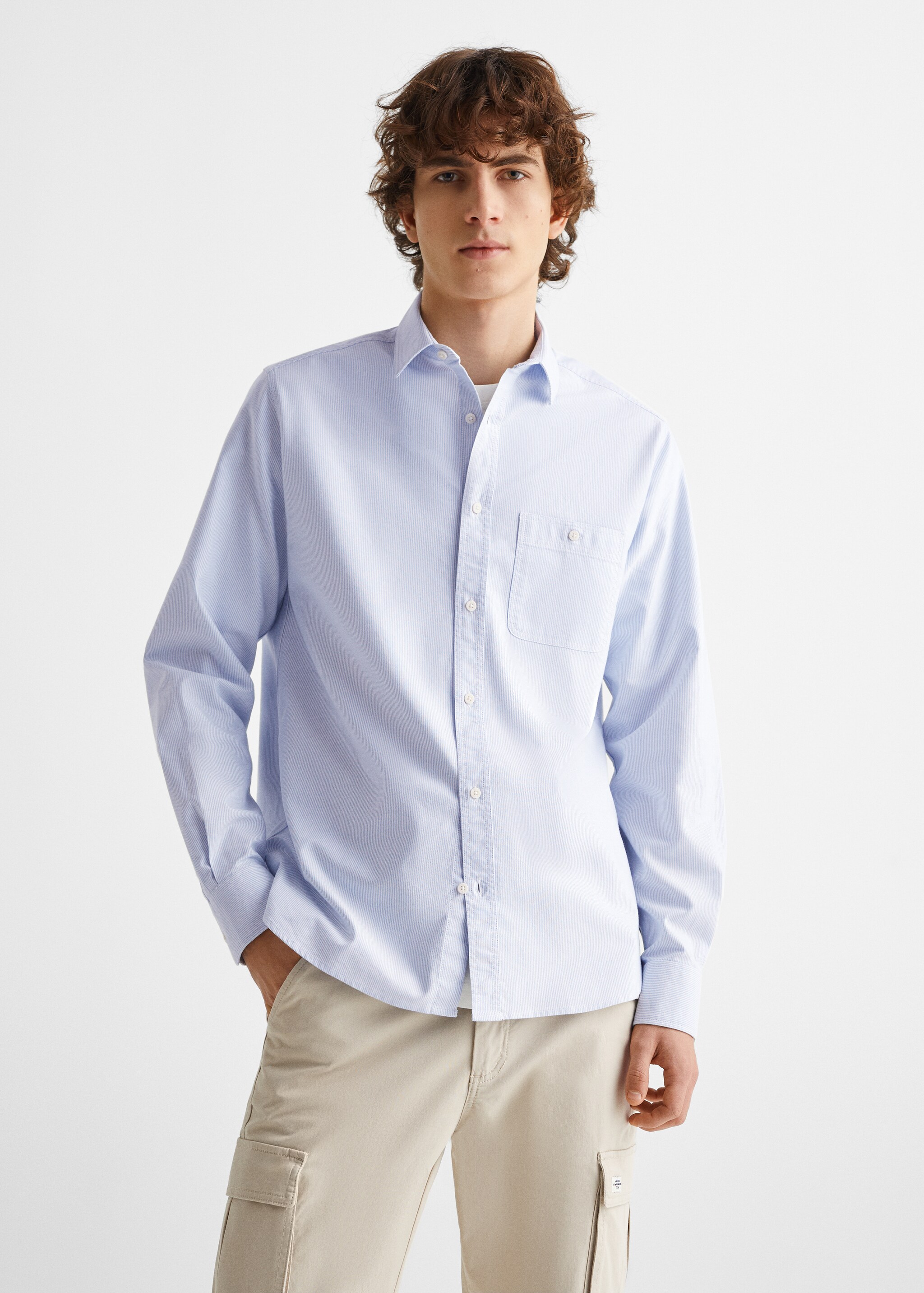 Camisa Oxford algodón - Plano medio