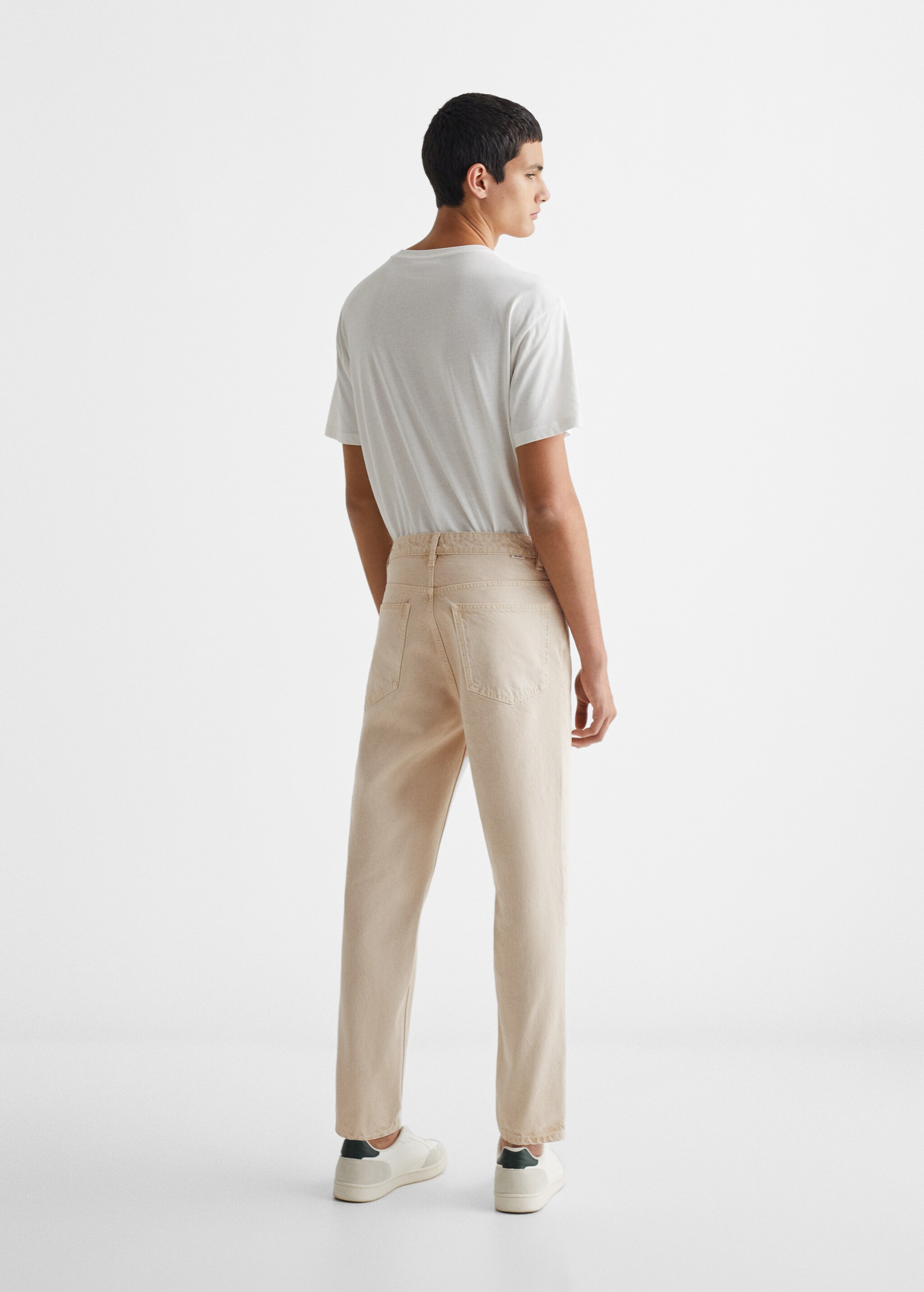 Regular-fit cotton trousers - Reverse of the article