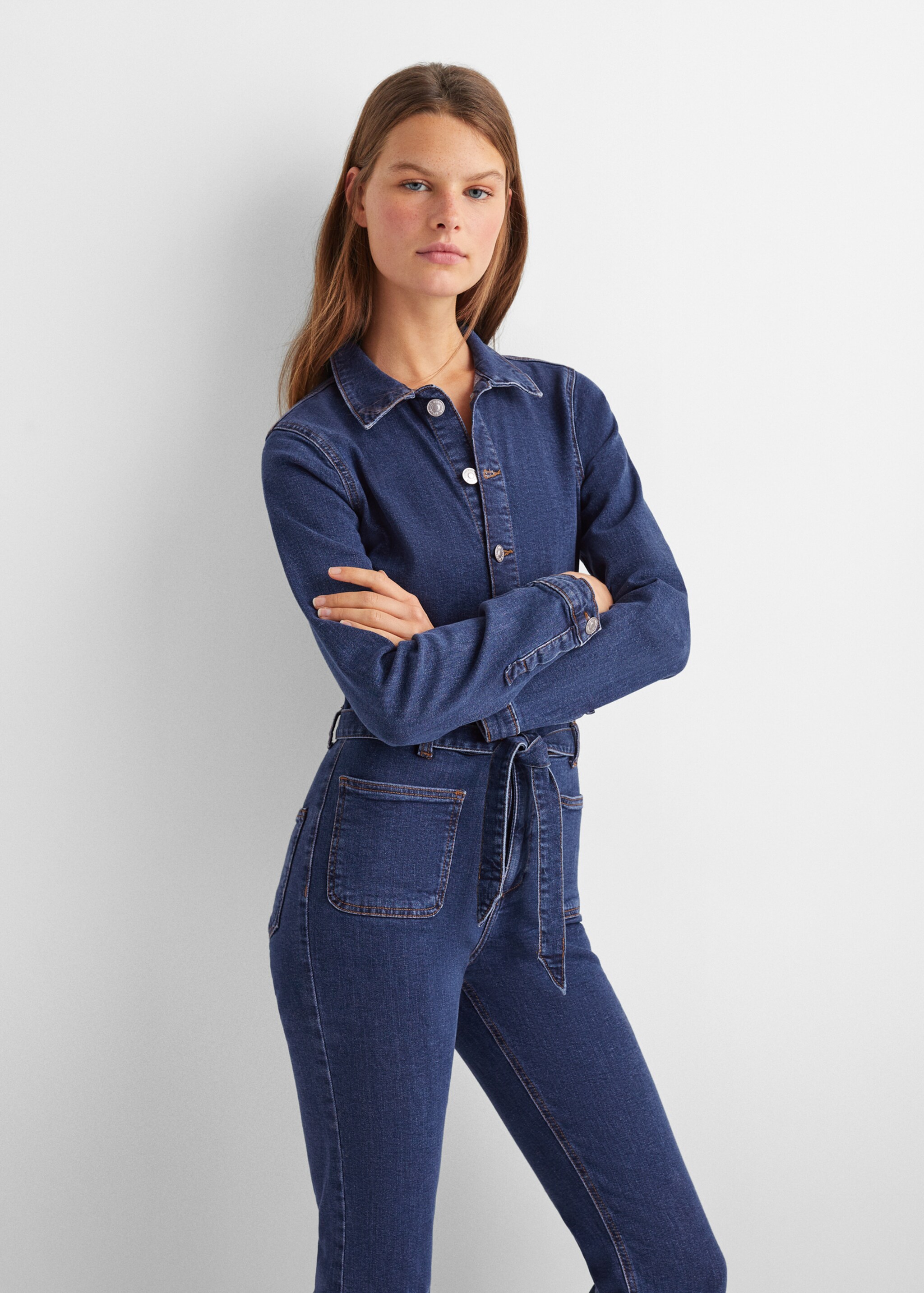 Denim jumpsuit buttons - Medium plane