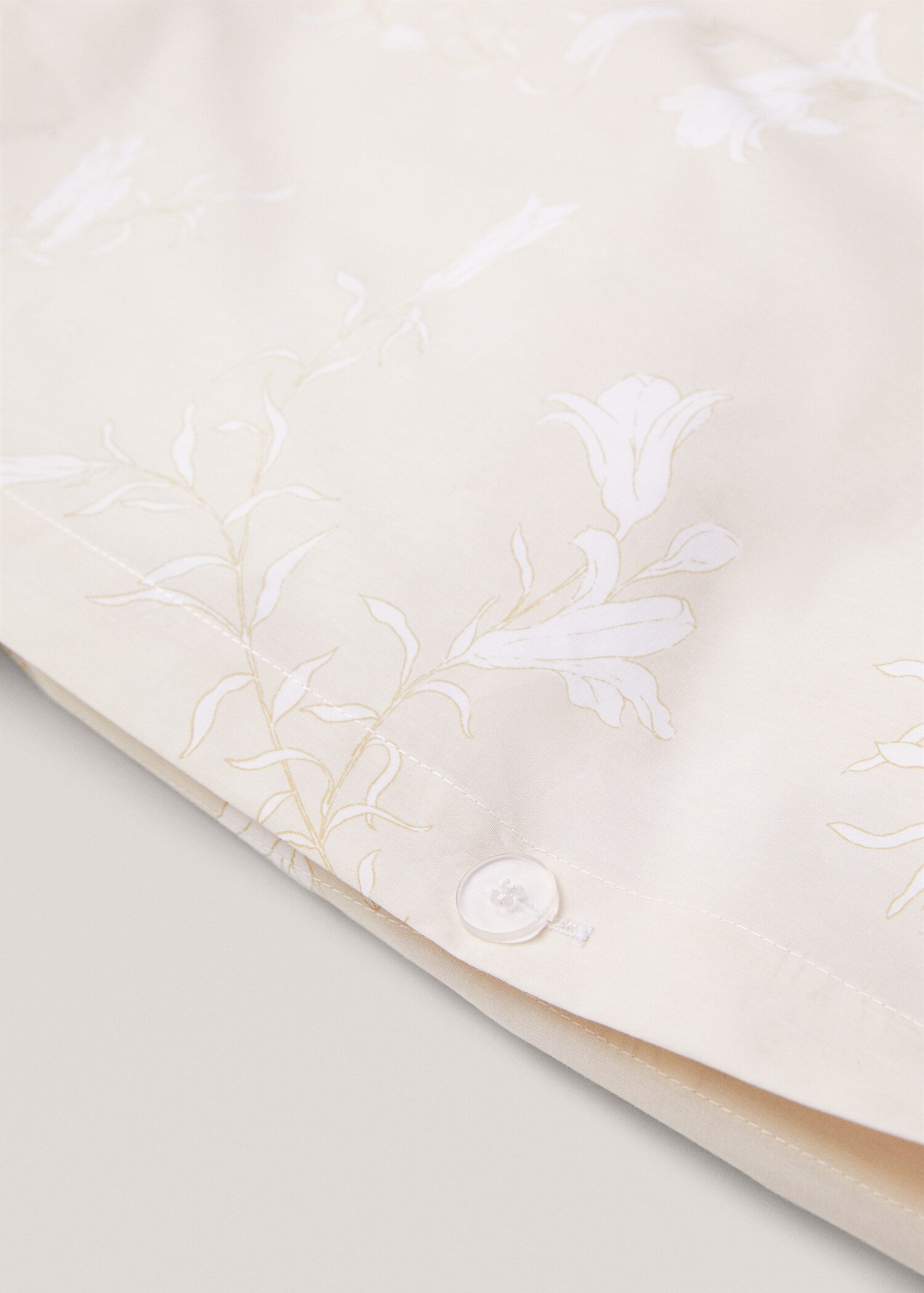Floral print cotton duvet cover for single bed - Pormenor do artigo 1