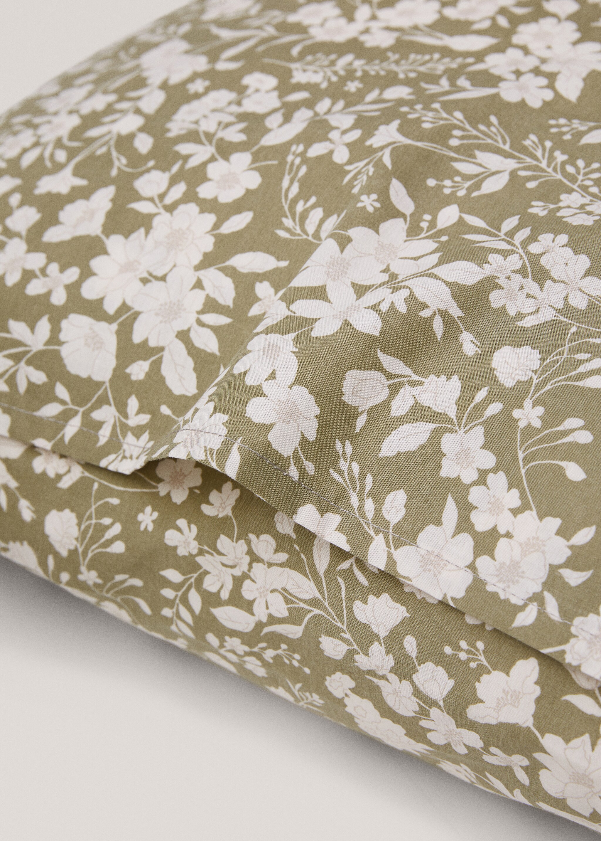 Multi-flower cotton pillowcase 60x60cm - Details of the article 1