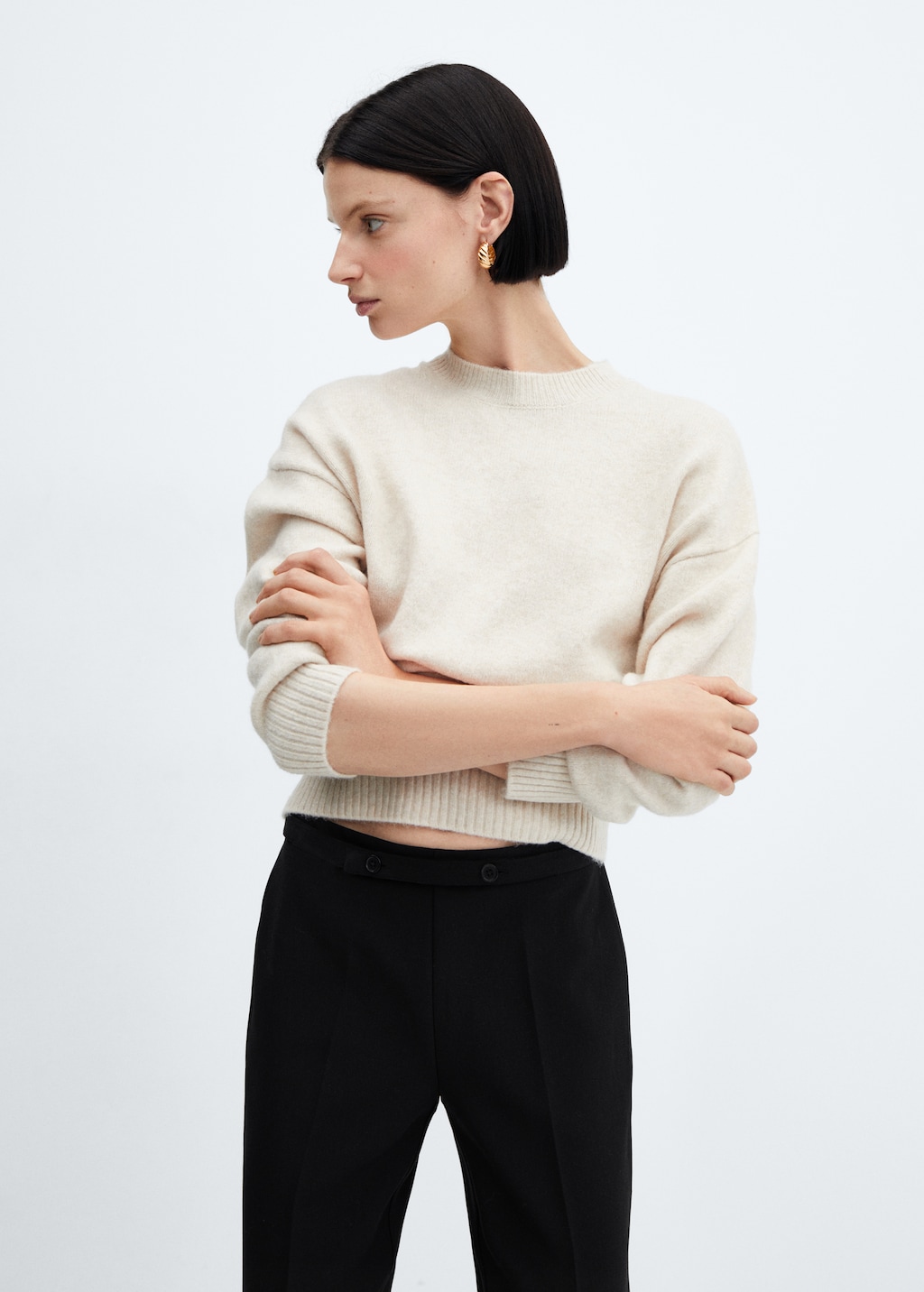 Pantalon droit avec ceinture Femme MANGO France metropolitaine