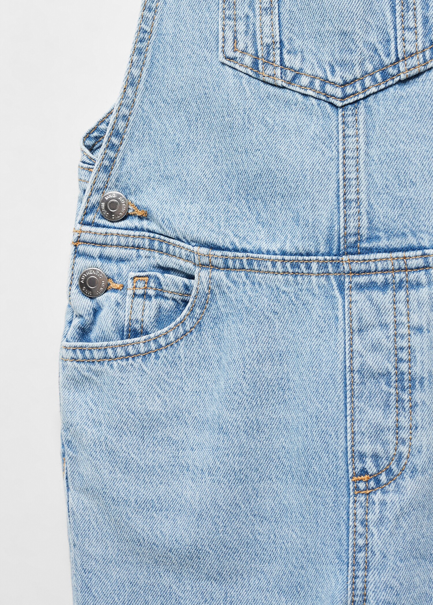 Long denim dungarees - Details of the article 8