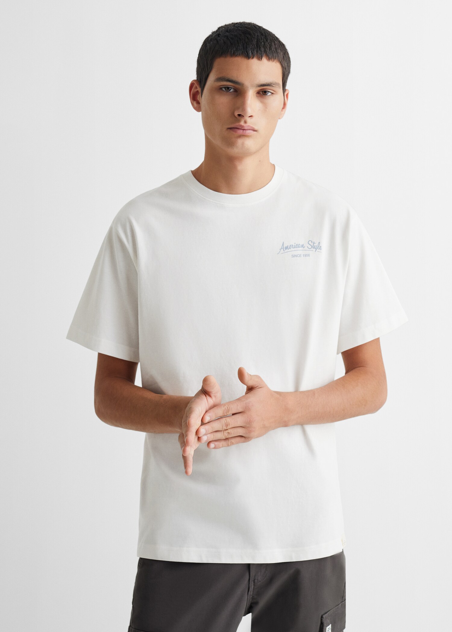 Message cotton T-shirt - Medium plane