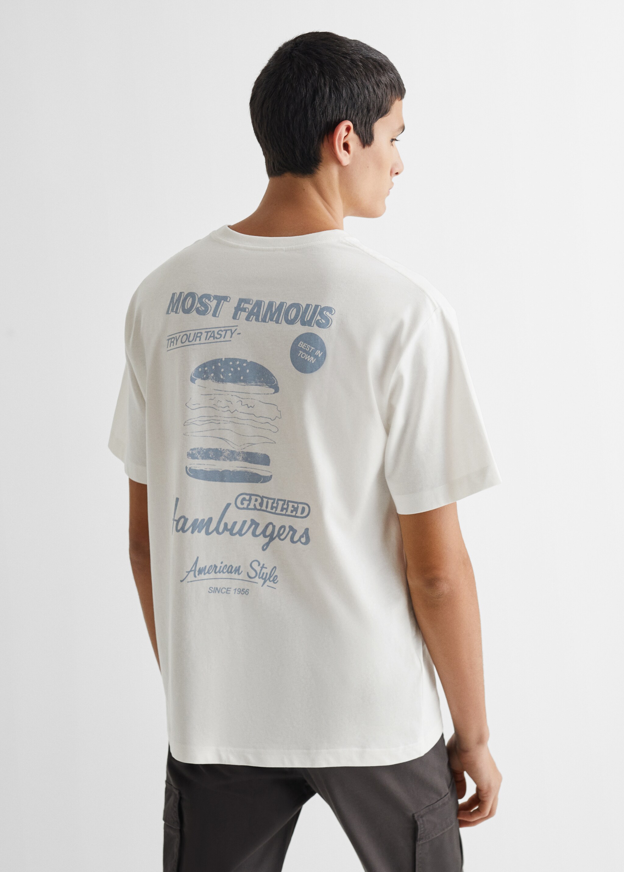 Camiseta algodón mensaje - Reverso del artículo