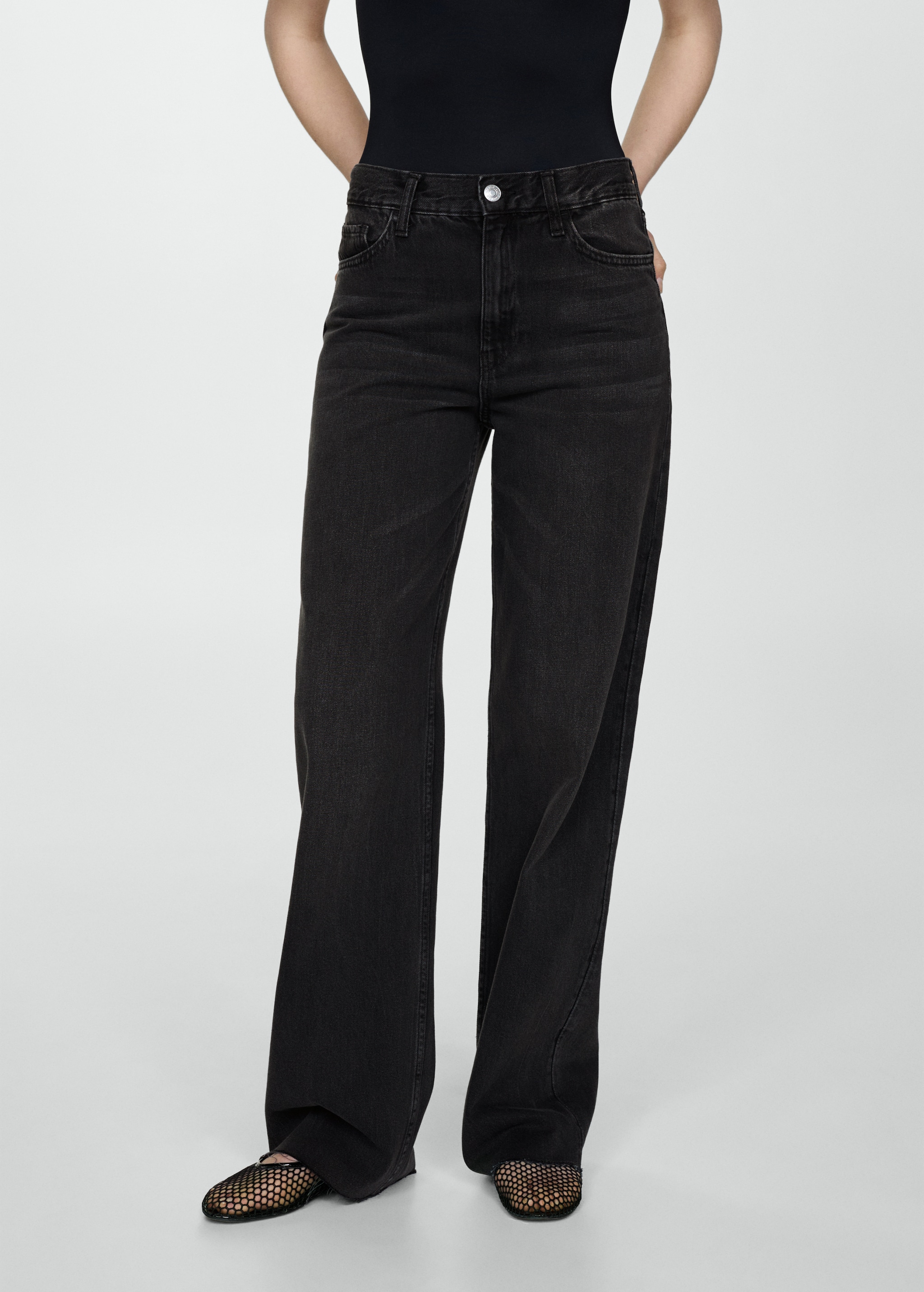 High-waist wideleg jeans - Medium plane