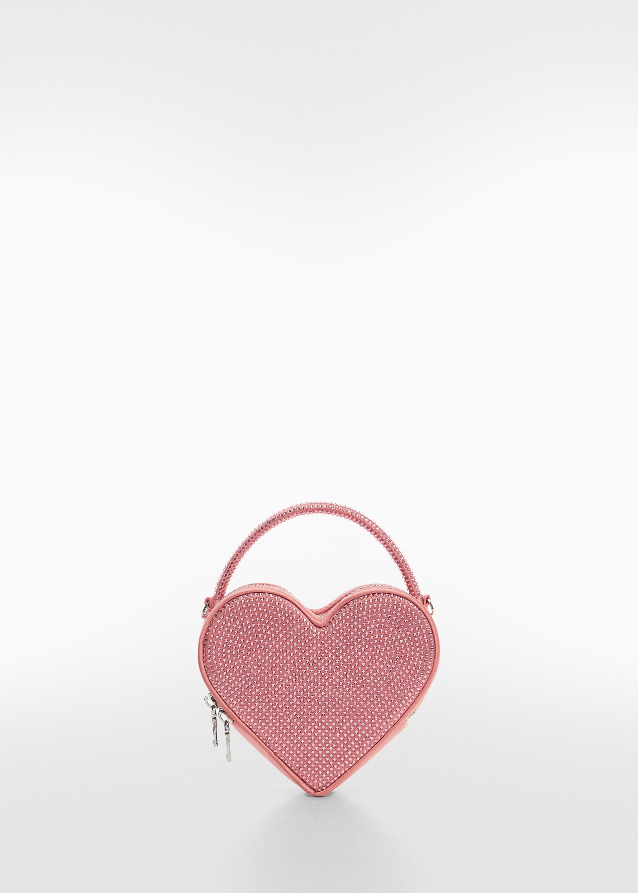 Torebka w kształcie serca z kryształkami - Artykuł bez modela/modelki