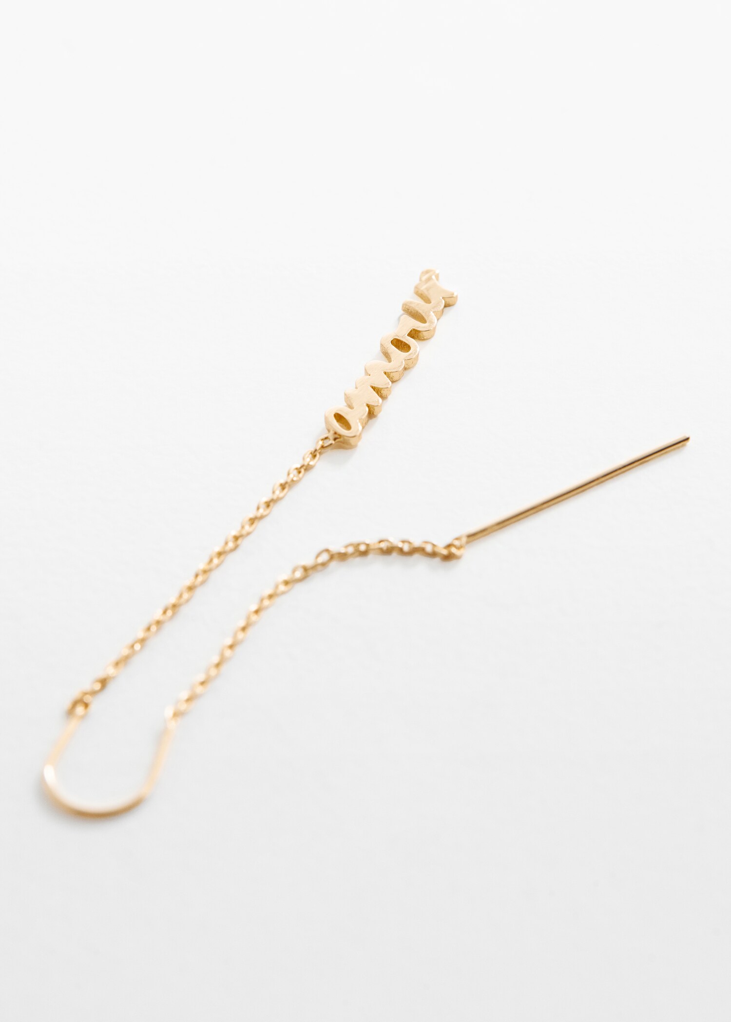 Boucles d'oreilles fil lettres - Plan moyen