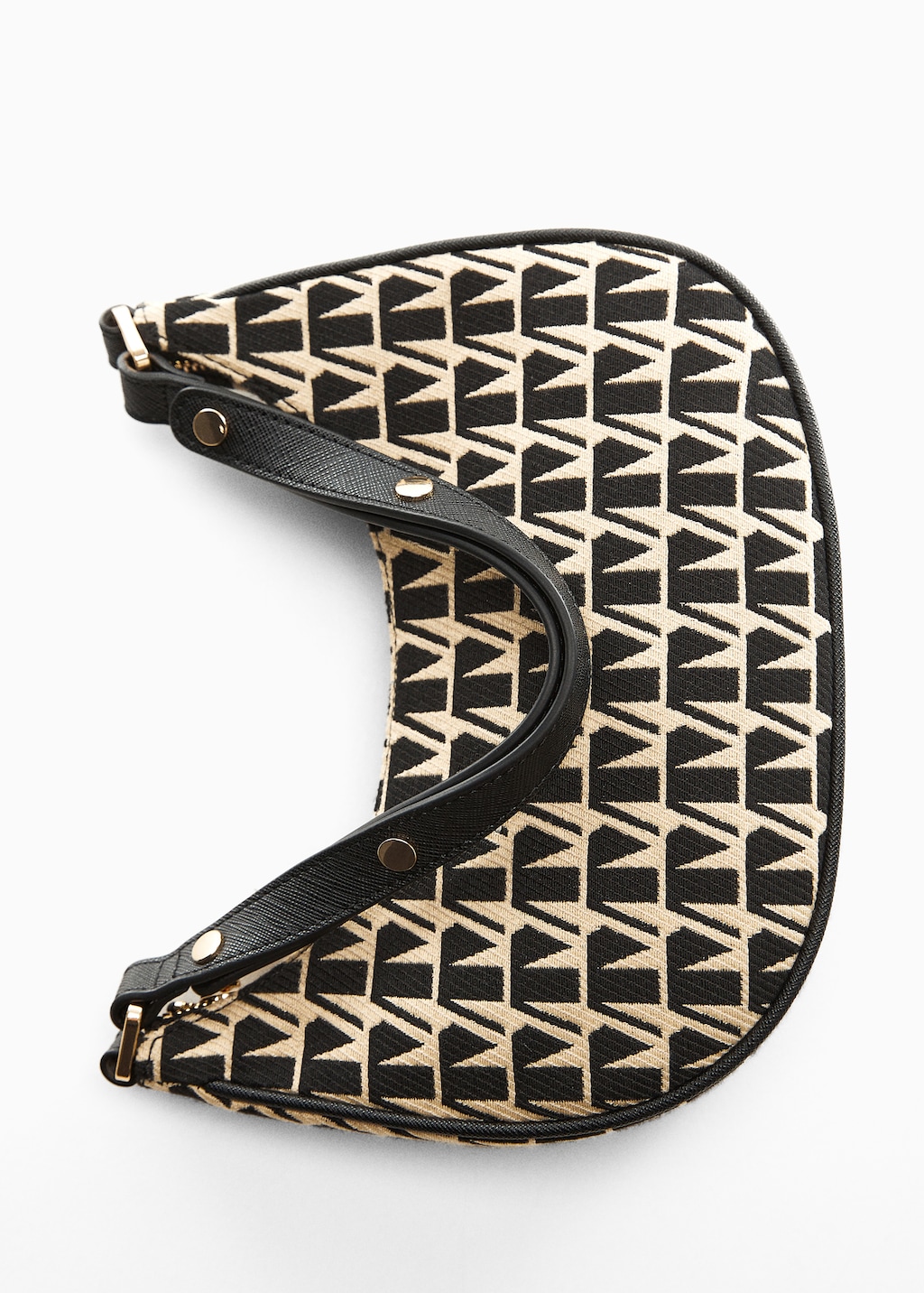 Schultertasche mit Jacquardmuster Damen MANGO Deutschland